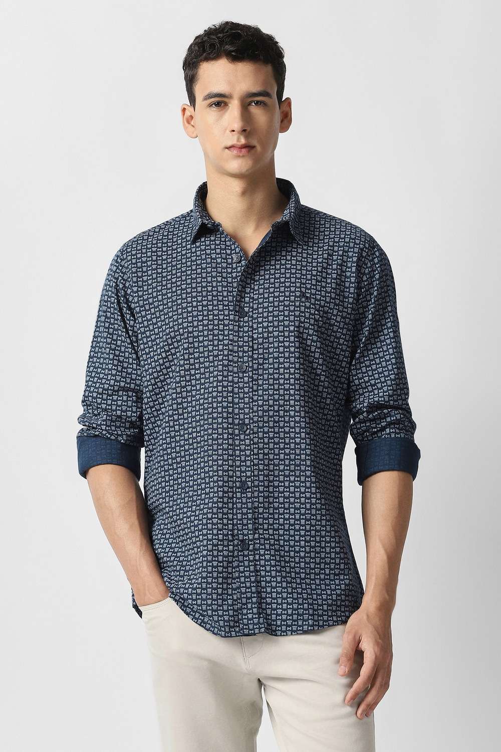 Printed-Cotton-Slim-Fit-Men-Casual-Wear-Shirt