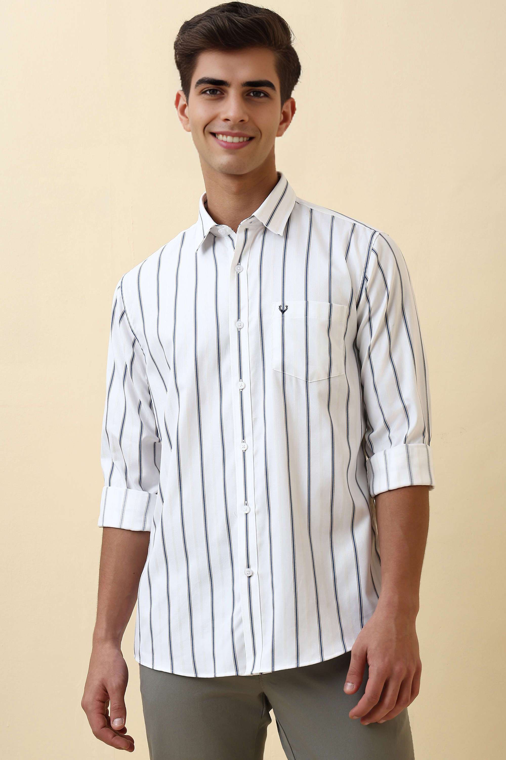 Stripes-Cotton-Regular-Fit-Men-Formal-Wear-Shirt