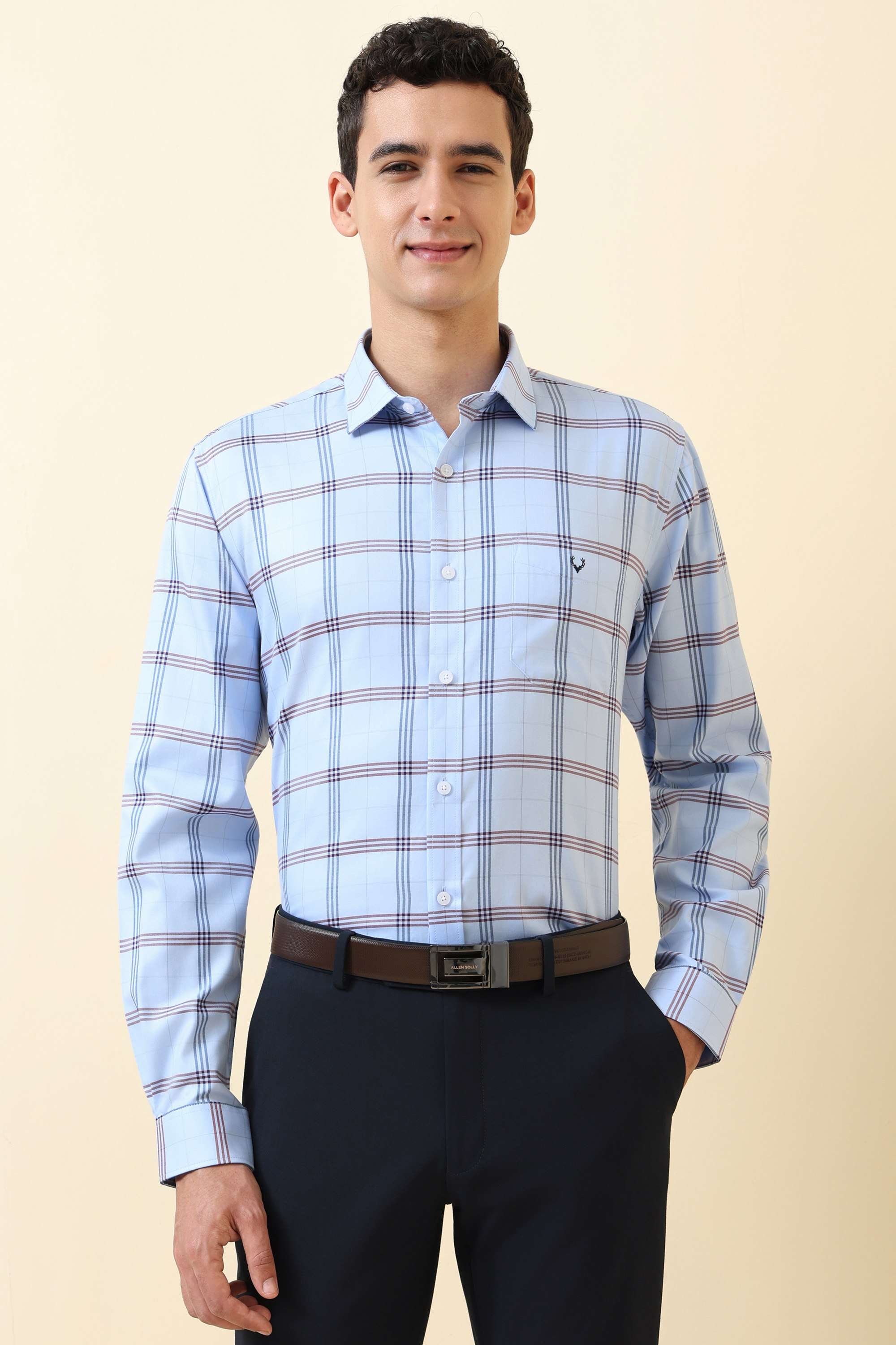 Checks-Cotton-Regular-Fit-Men-s-Formal-Shirt