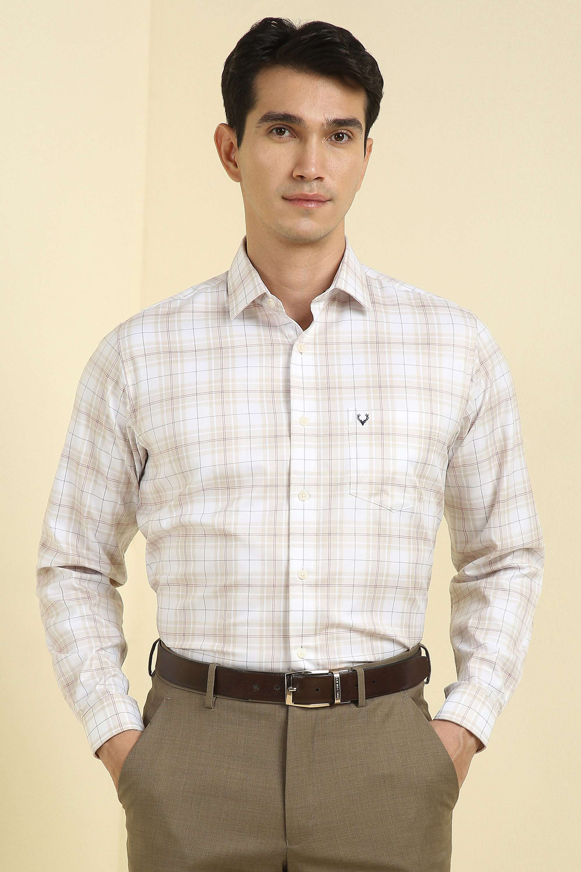 Checks-Cotton-Regular-Fit-Men-s-Formal-Shirt