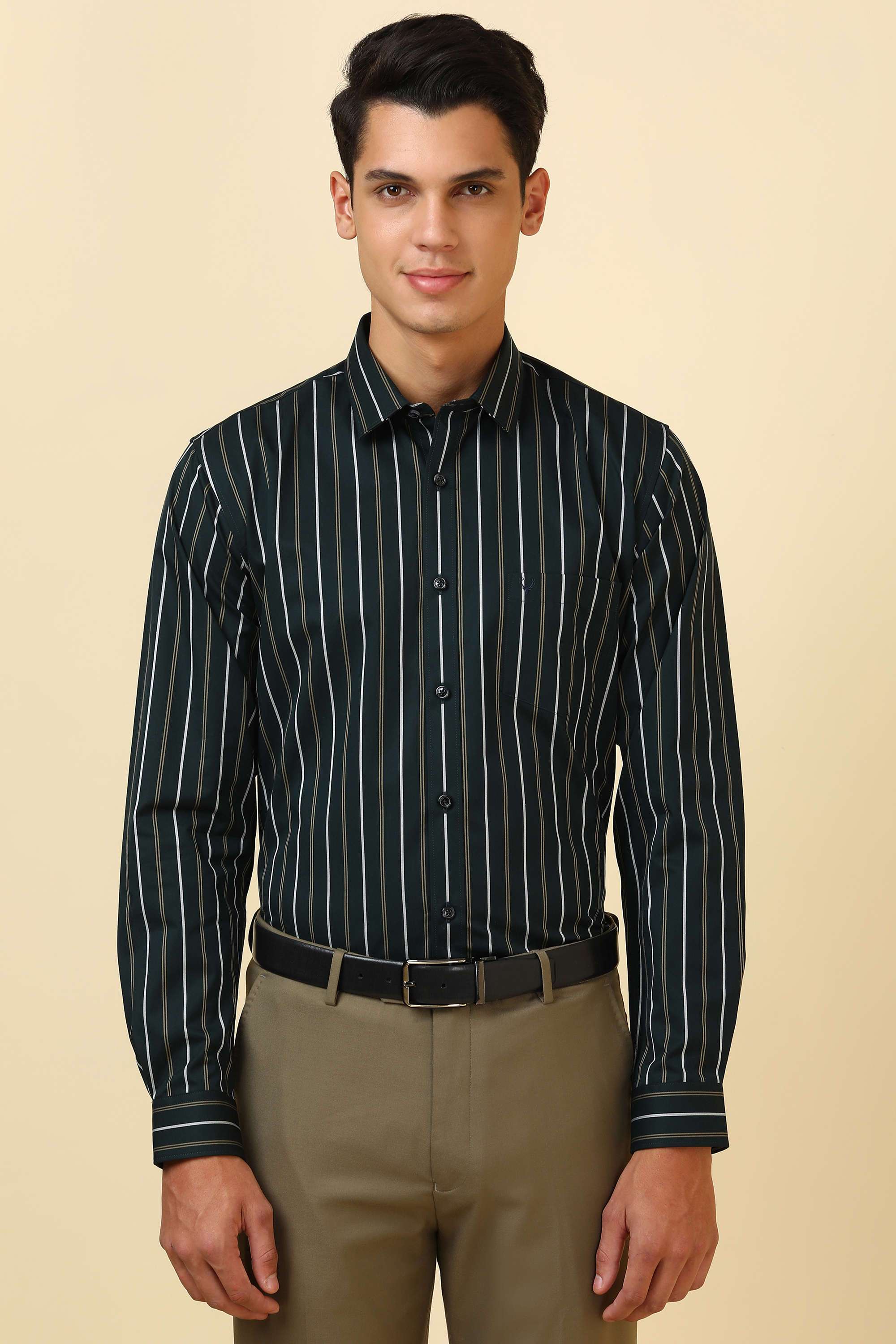 Stripes-Cotton-Regular-Fit-Men-Formal-Wear-Shirt