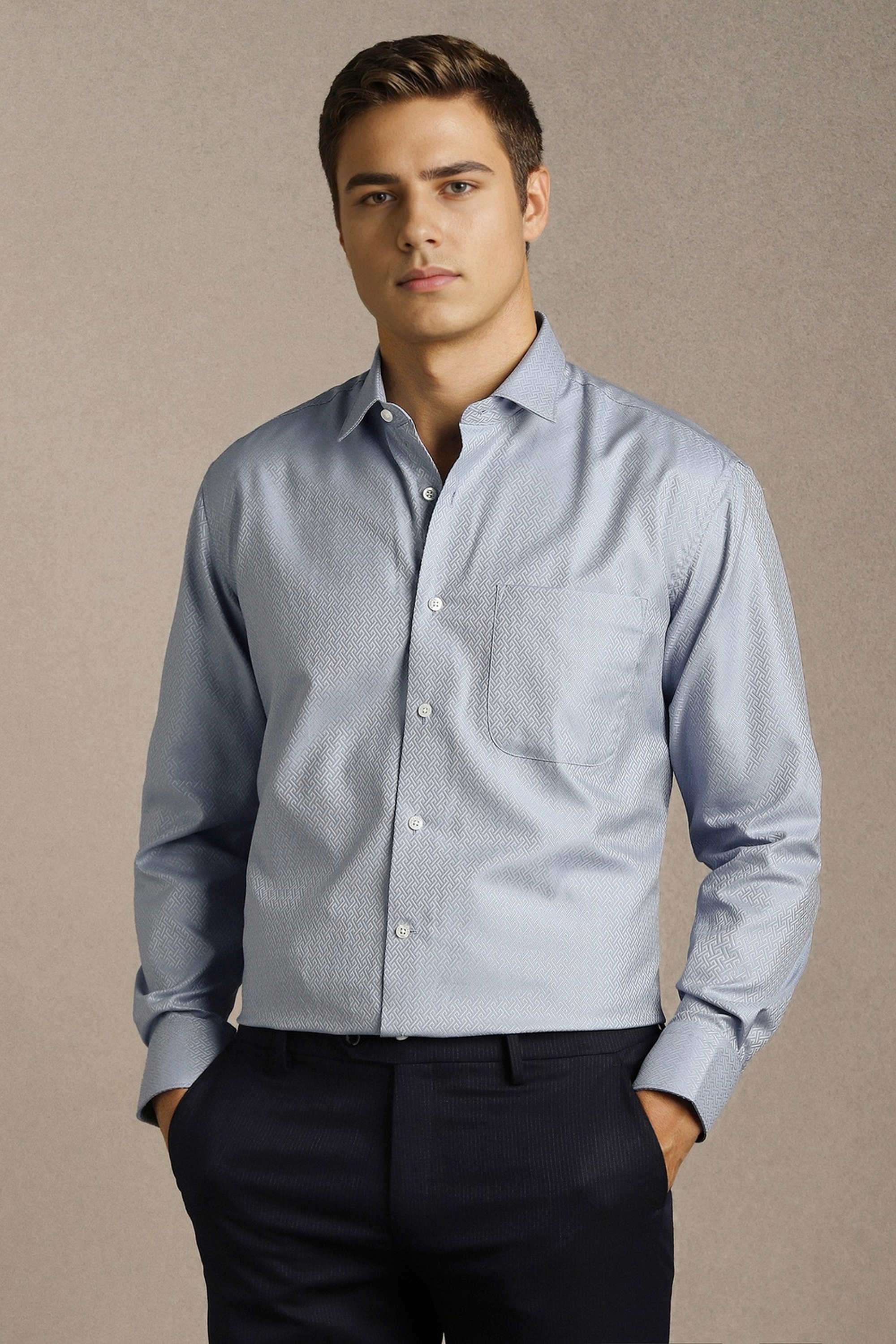 Solid-Cotton-Regular-Fit-Men-s-Formal-Shirt