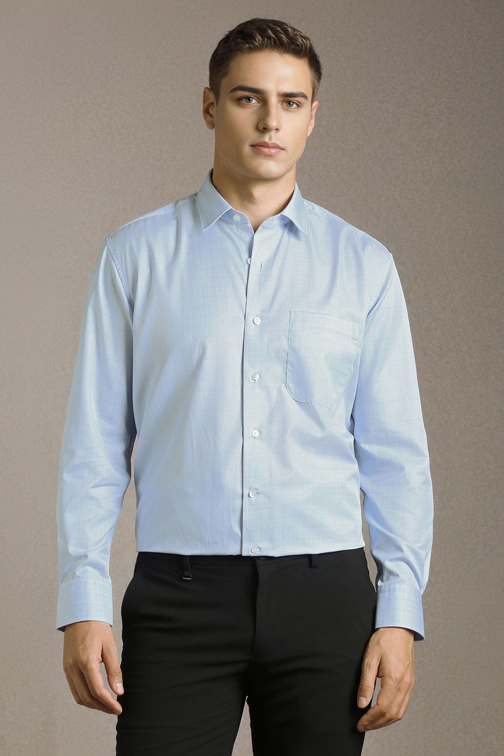 Checks-Cotton-Regular-Fit-Men-Formal-Shirt