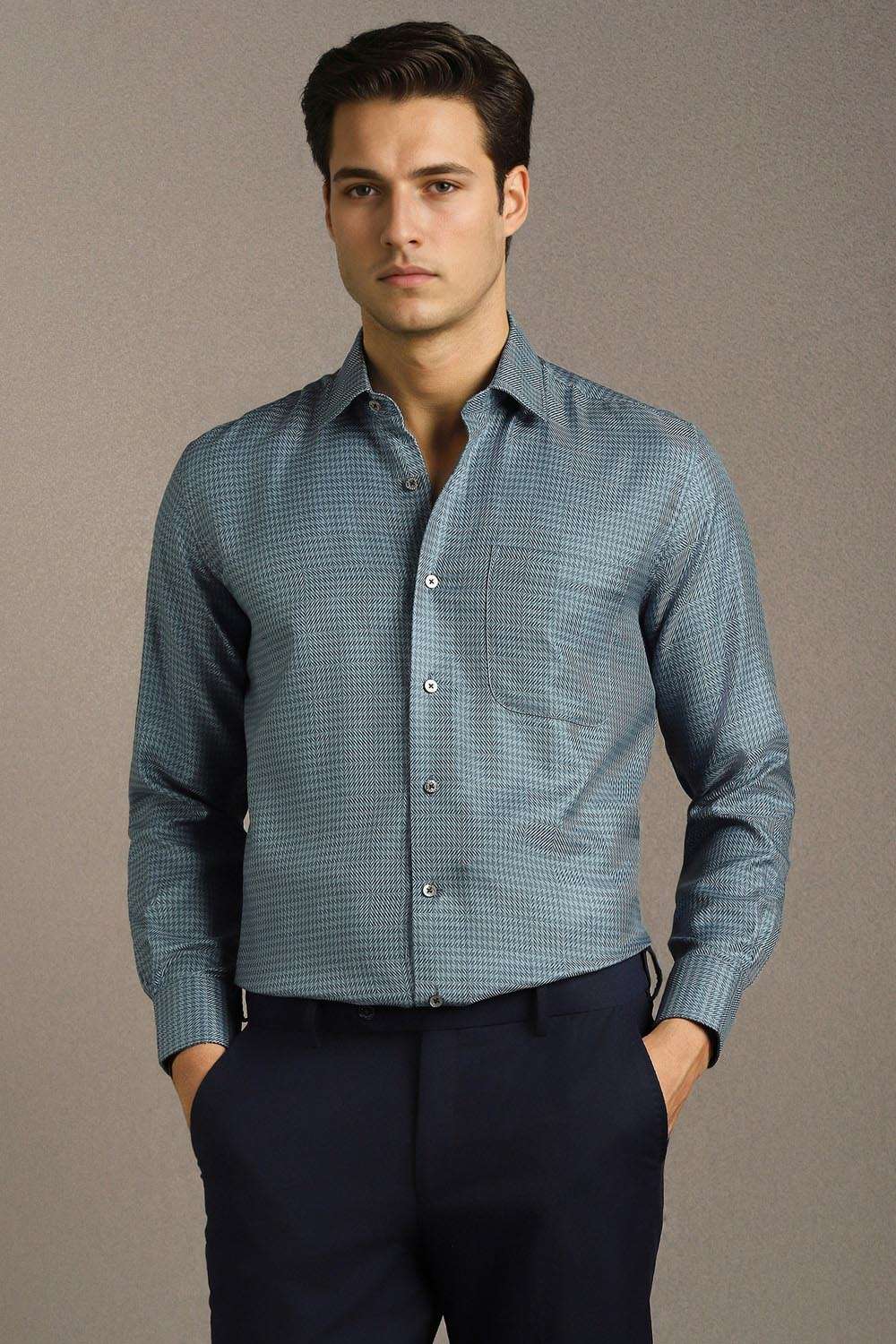 Checks-Cotton-Regular-Fit-Men-Formal-Shirt