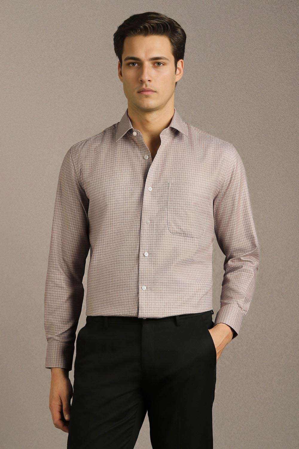 Checks-Cotton-Regular-Fit-Men-Formal-Shirt