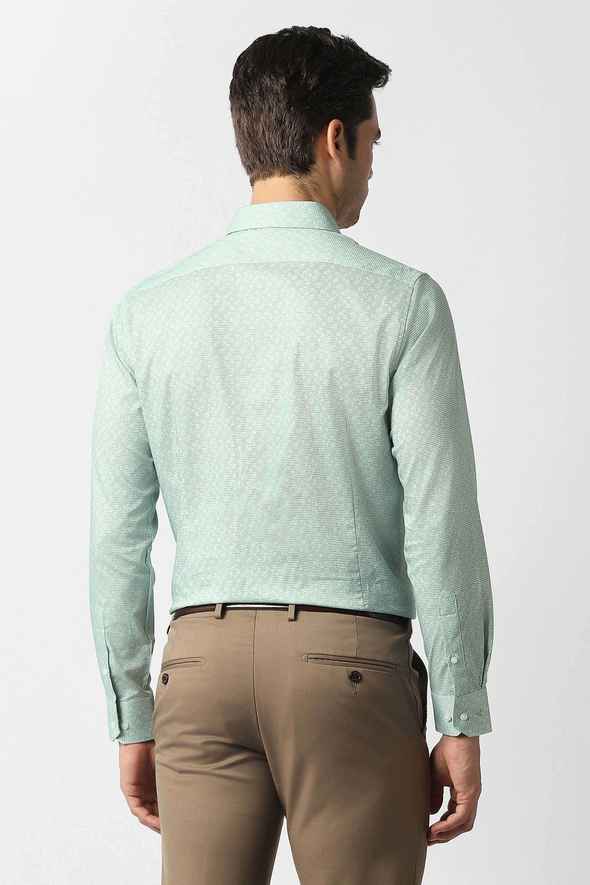 Printed-Collared-Cotton-Men-Formal-Wear-Shirt