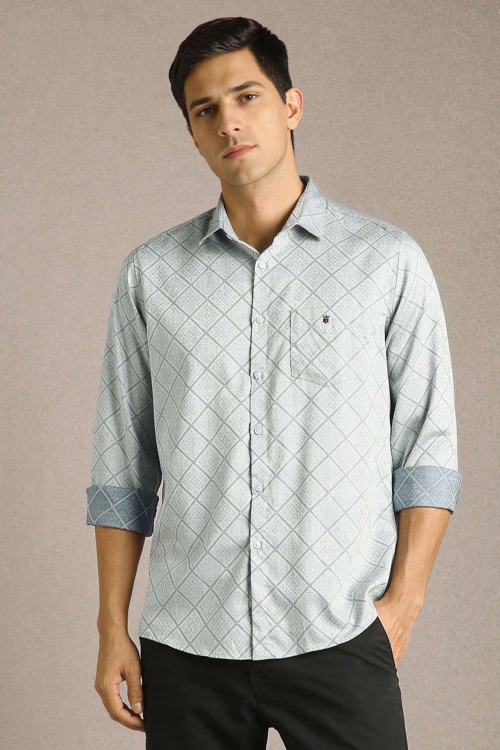 Solid-Cotton-Slim-Fit-Men-s-Casual-Shirt
