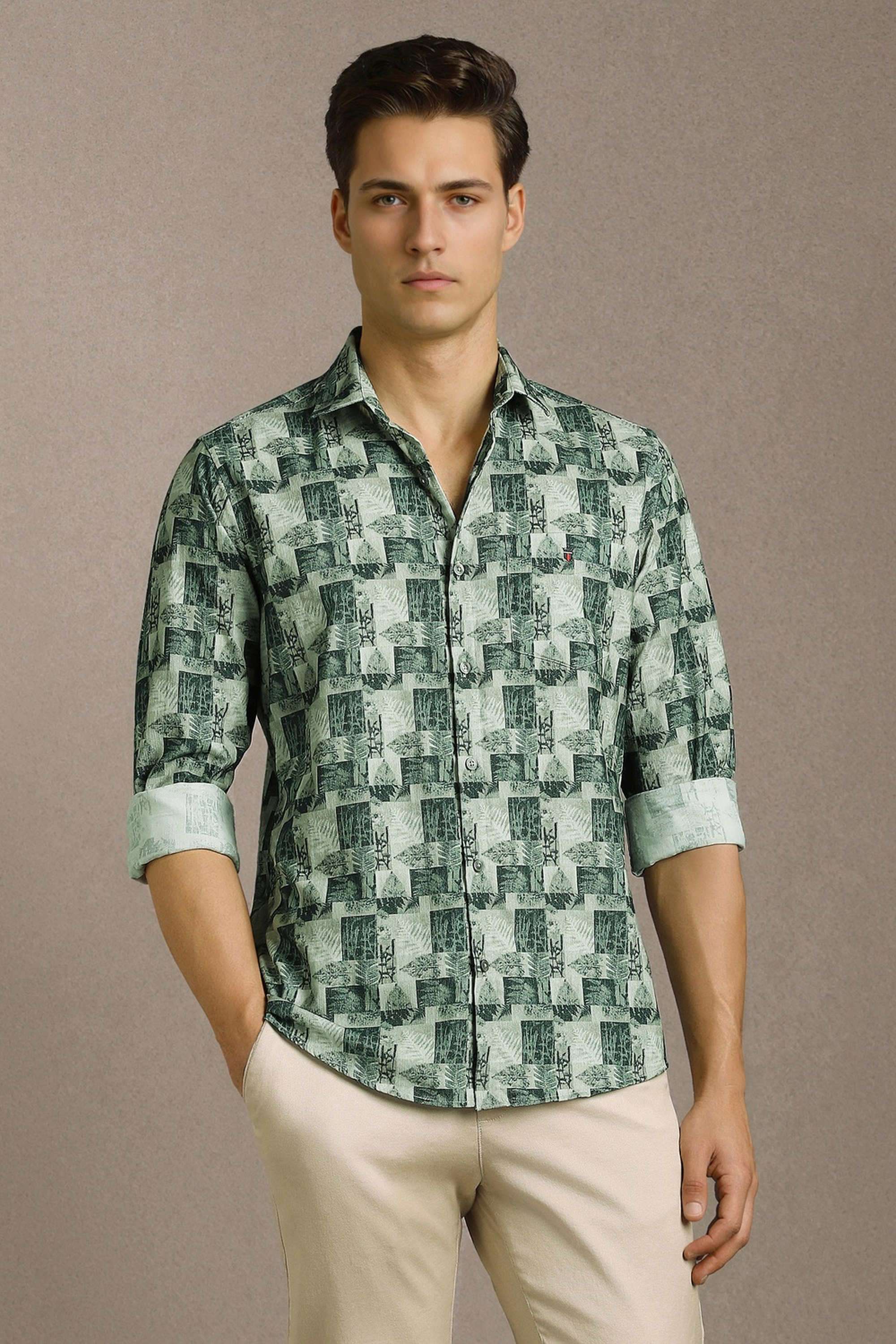 Printed-Cotton-Slim-Fit-Men-s-Casual-Shirt