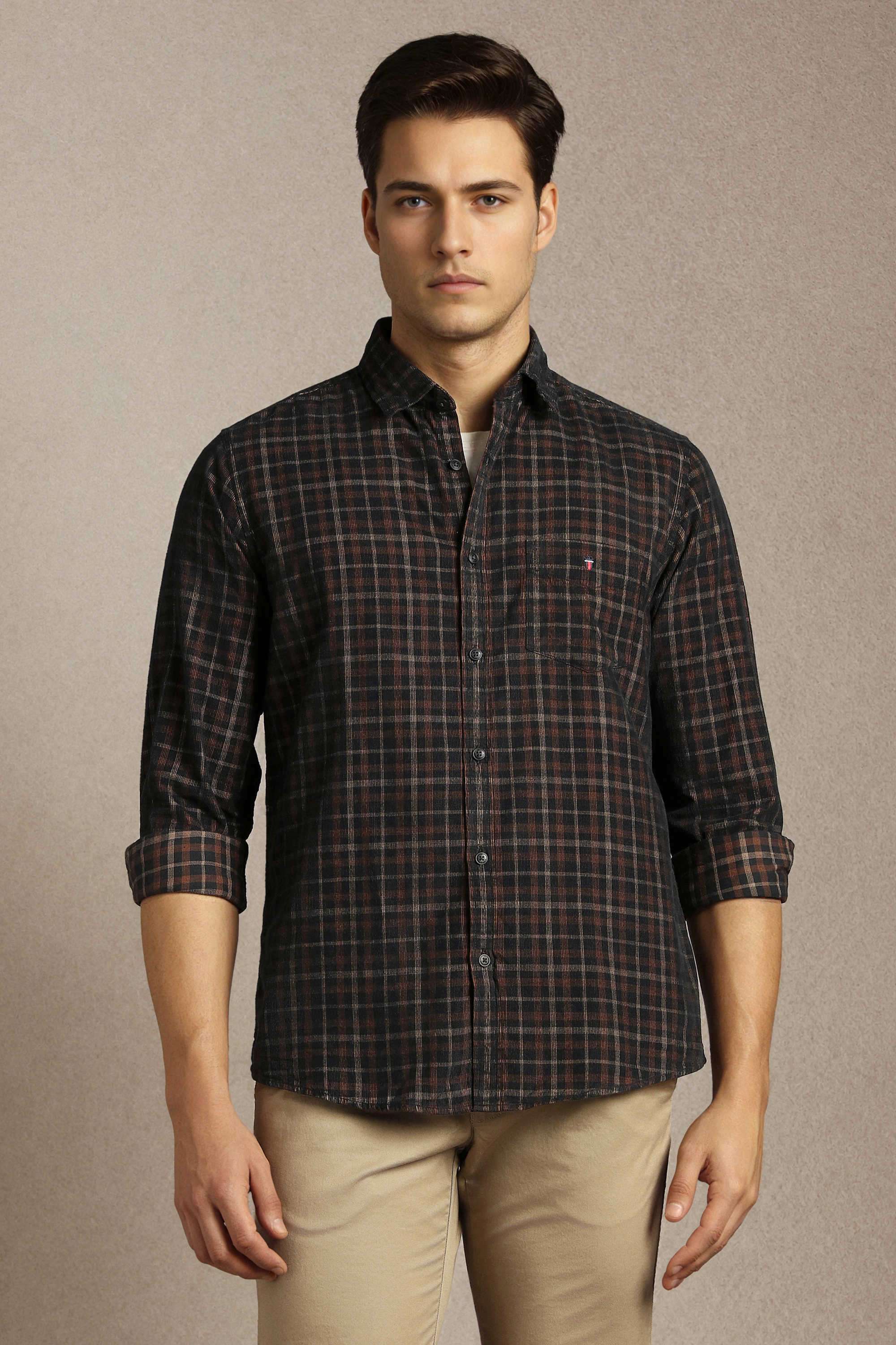 Checks-Cotton-Slim-Fit-Men-Casual-Wear-Shirt