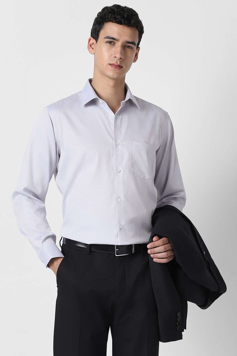 Textured-Collared-Cotton-Men-Formal-Wear-Shirt
