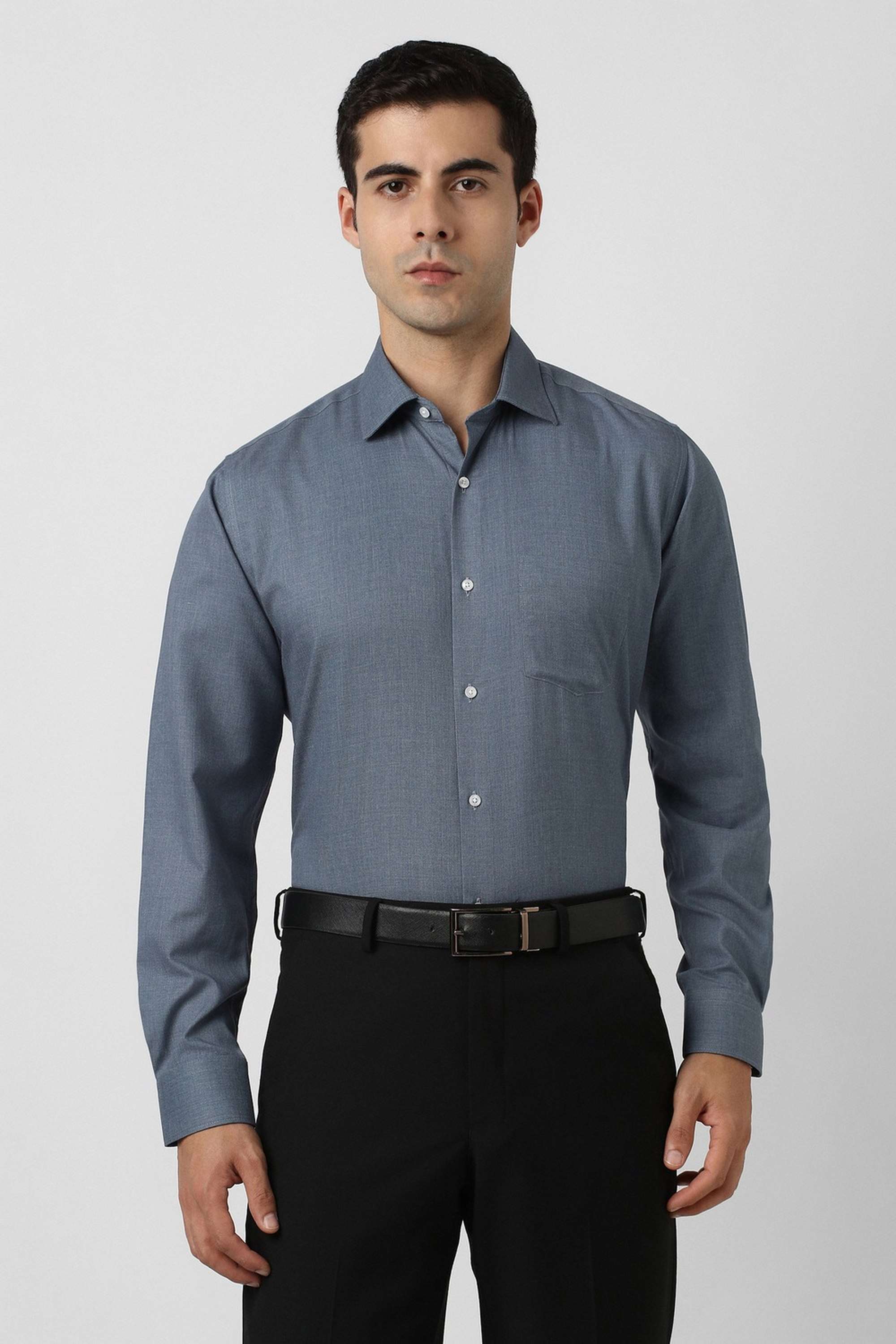Solid-Polyester-Regular-Fit-Men-s-Formal-Shirt
