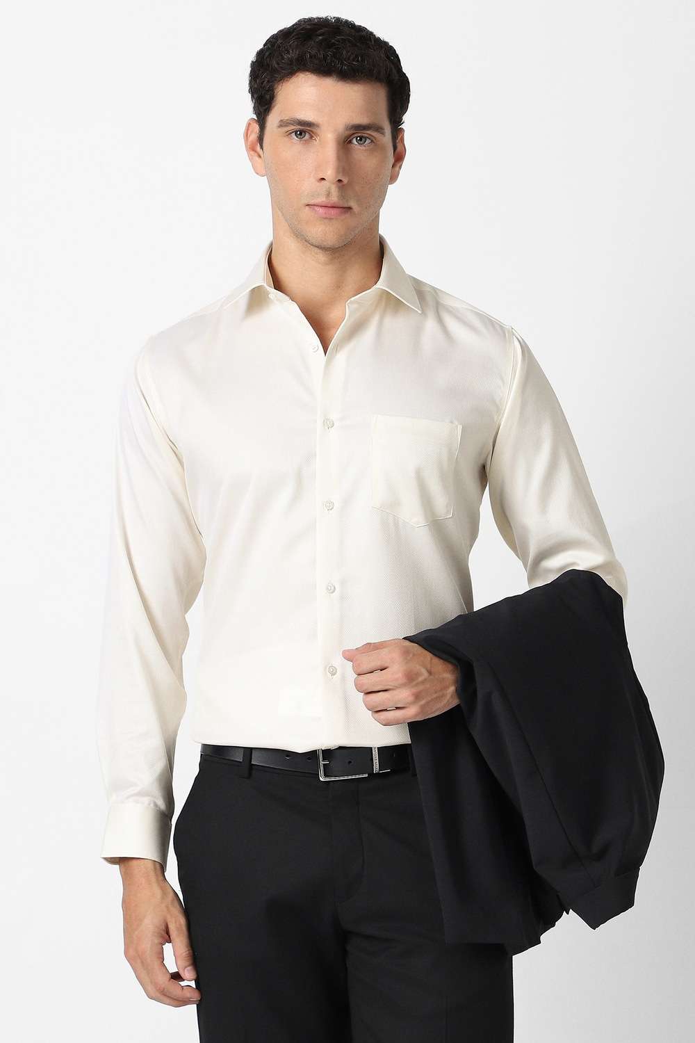 Textured-Collared-Cotton-Men-Formal-Wear-Shirt