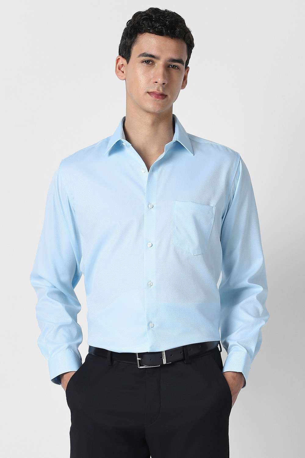 Textured-Collared-Cotton-Men-Formal-Wear-Shirt