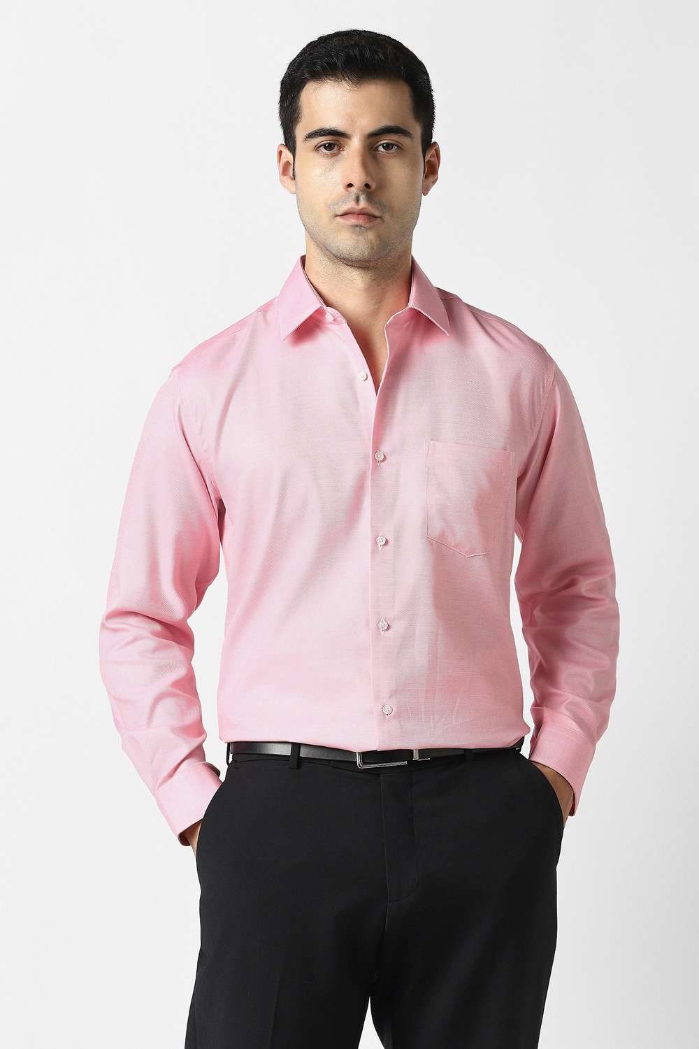 Textured-Collared-Cotton-Men-Formal-Wear-Shirt