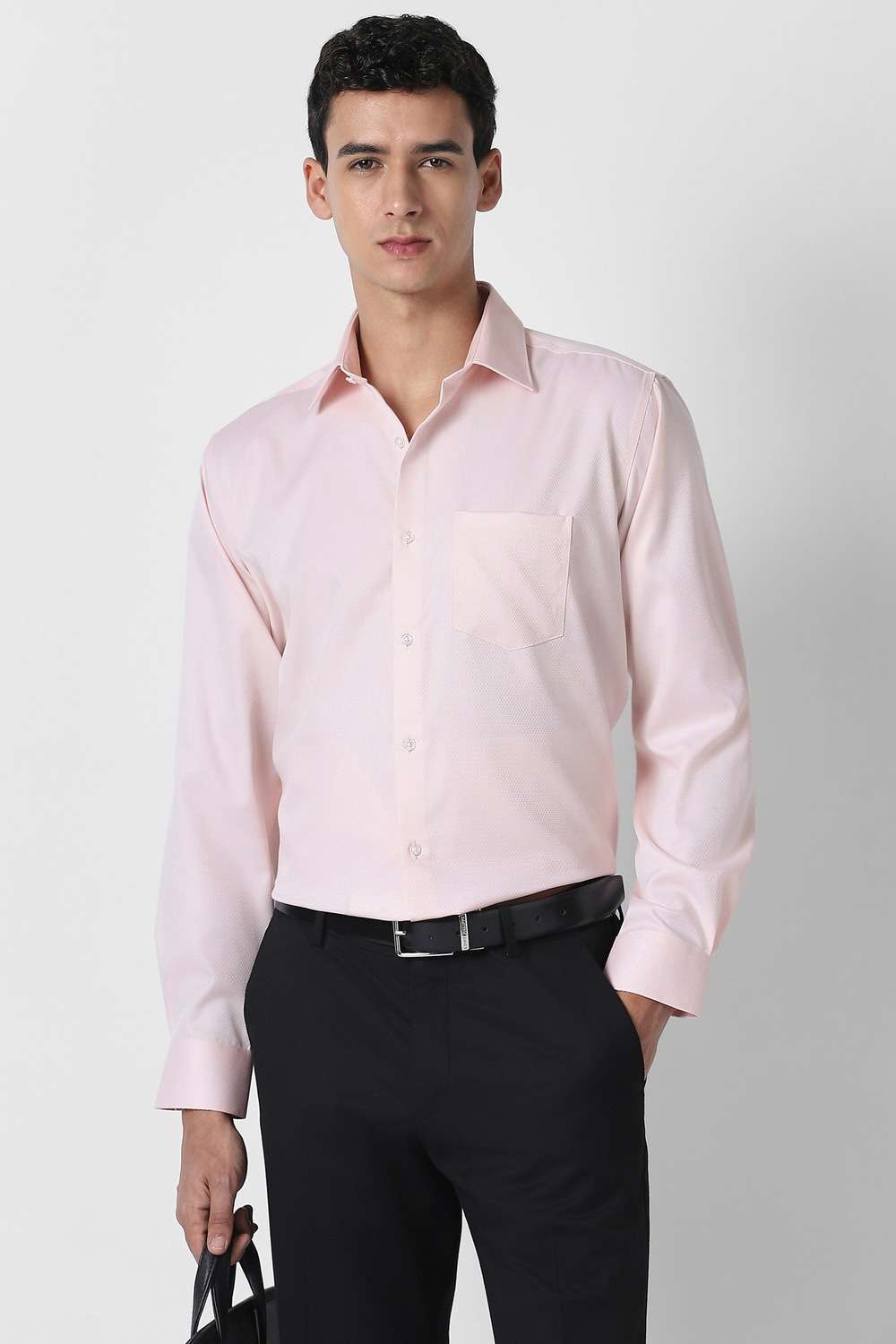 Textured-Collared-Cotton-Men-Formal-Wear-Shirt