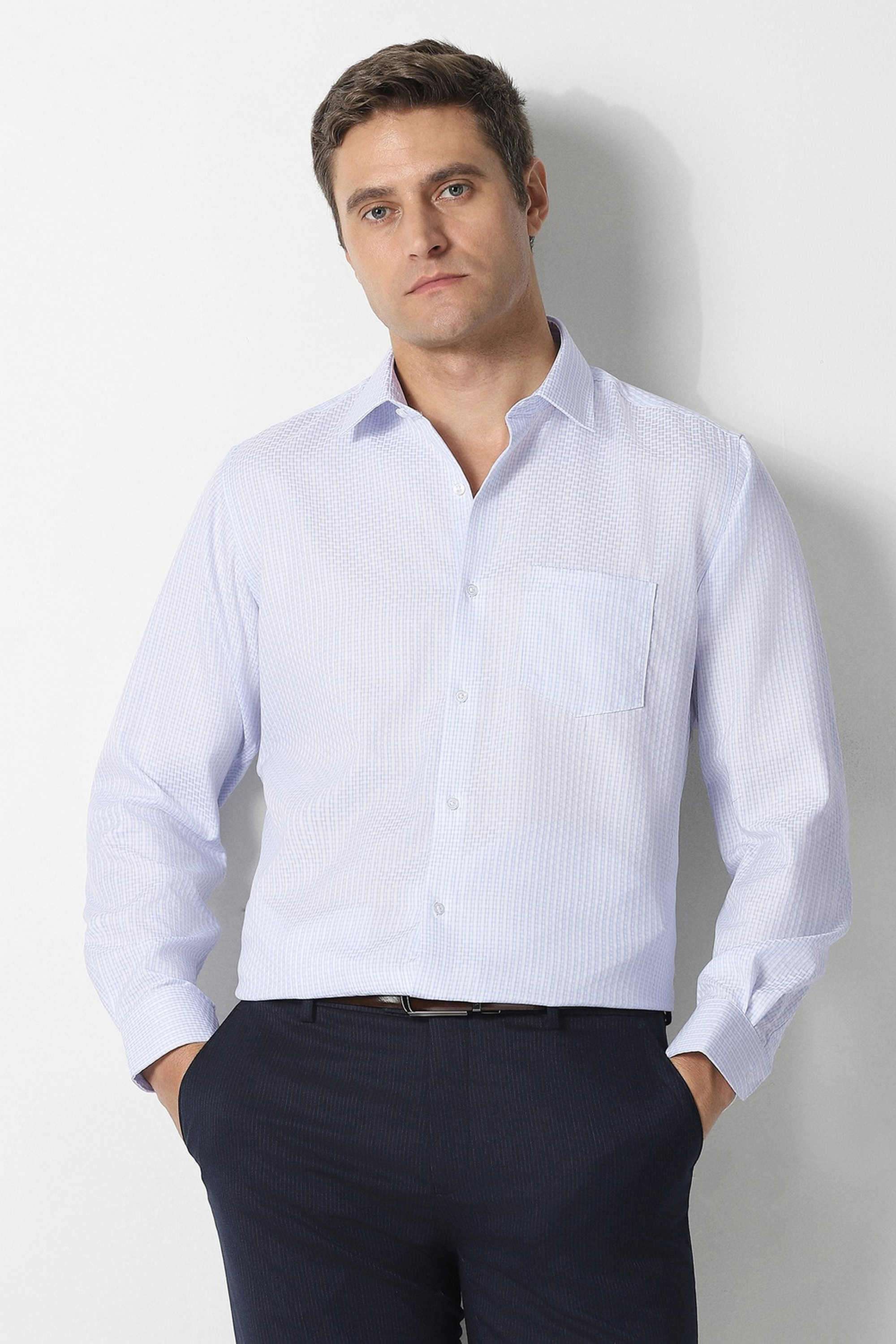 Textured-Cotton-Slim-Fit-Men-s-Formal-Shirt