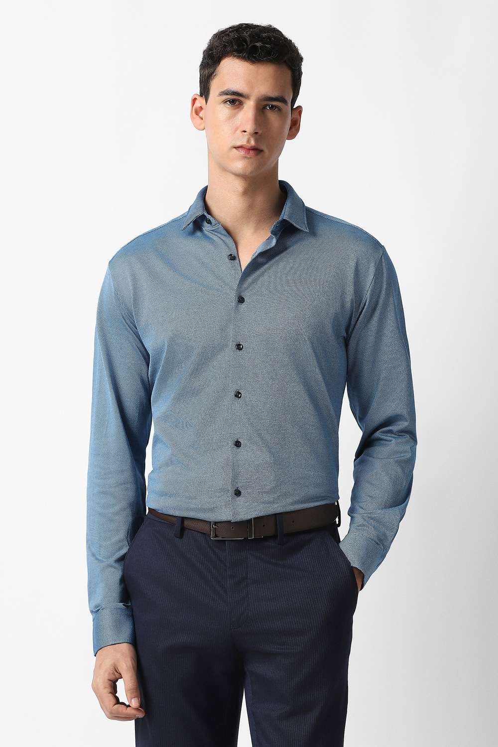 Solid-Cotton-Slim-Fit-Men-s-Formal-Shirt