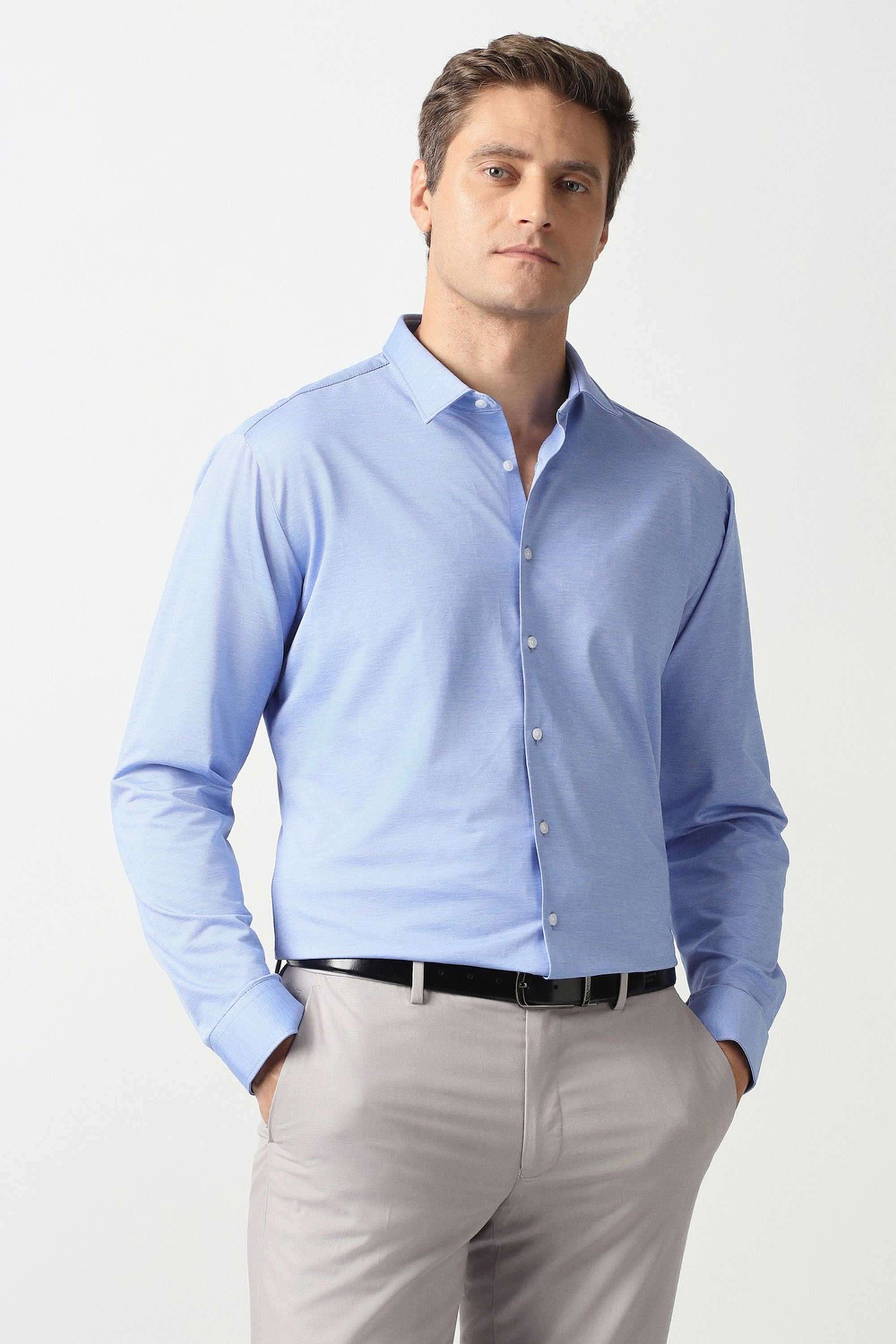 Checks-Poly-Cotton-Slim-Fit-Men-Formal-Shirt