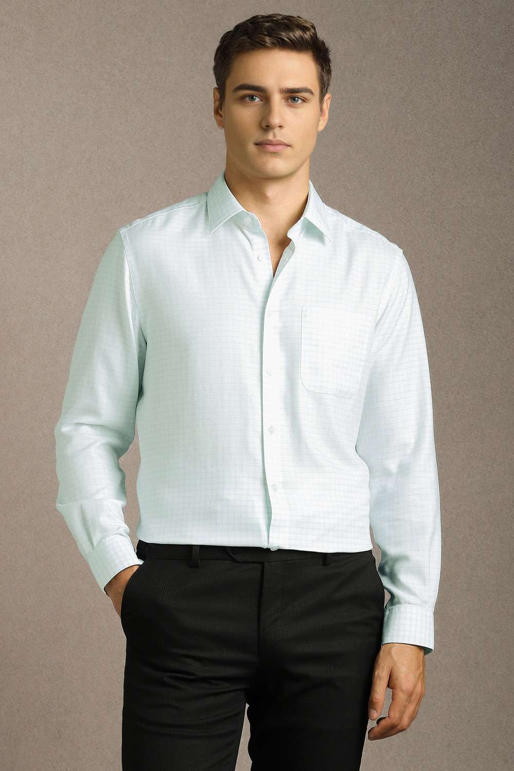 Checks-Cotton-Regular-Fit-Men-s-Formal-Shirt