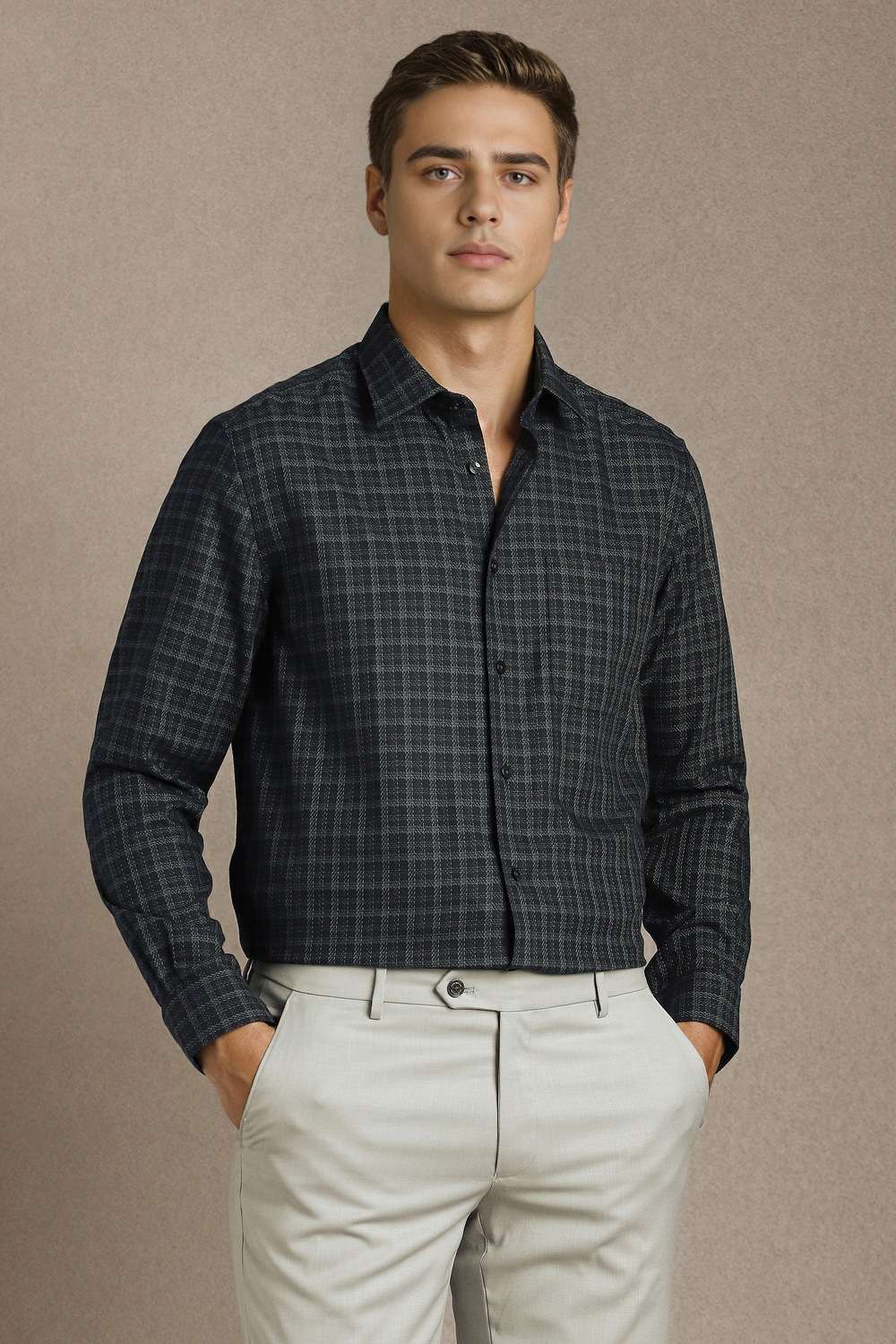 Checks-Cotton-Regular-Fit-Men-s-Formal-Shirt