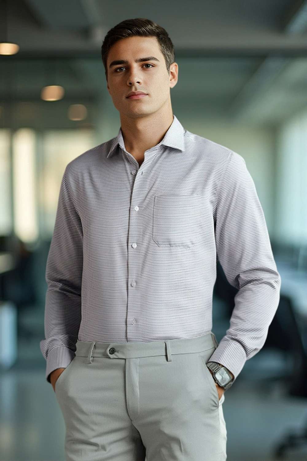 Textured-Cotton-Regular-Fit-Men-s-Formal-Shirt