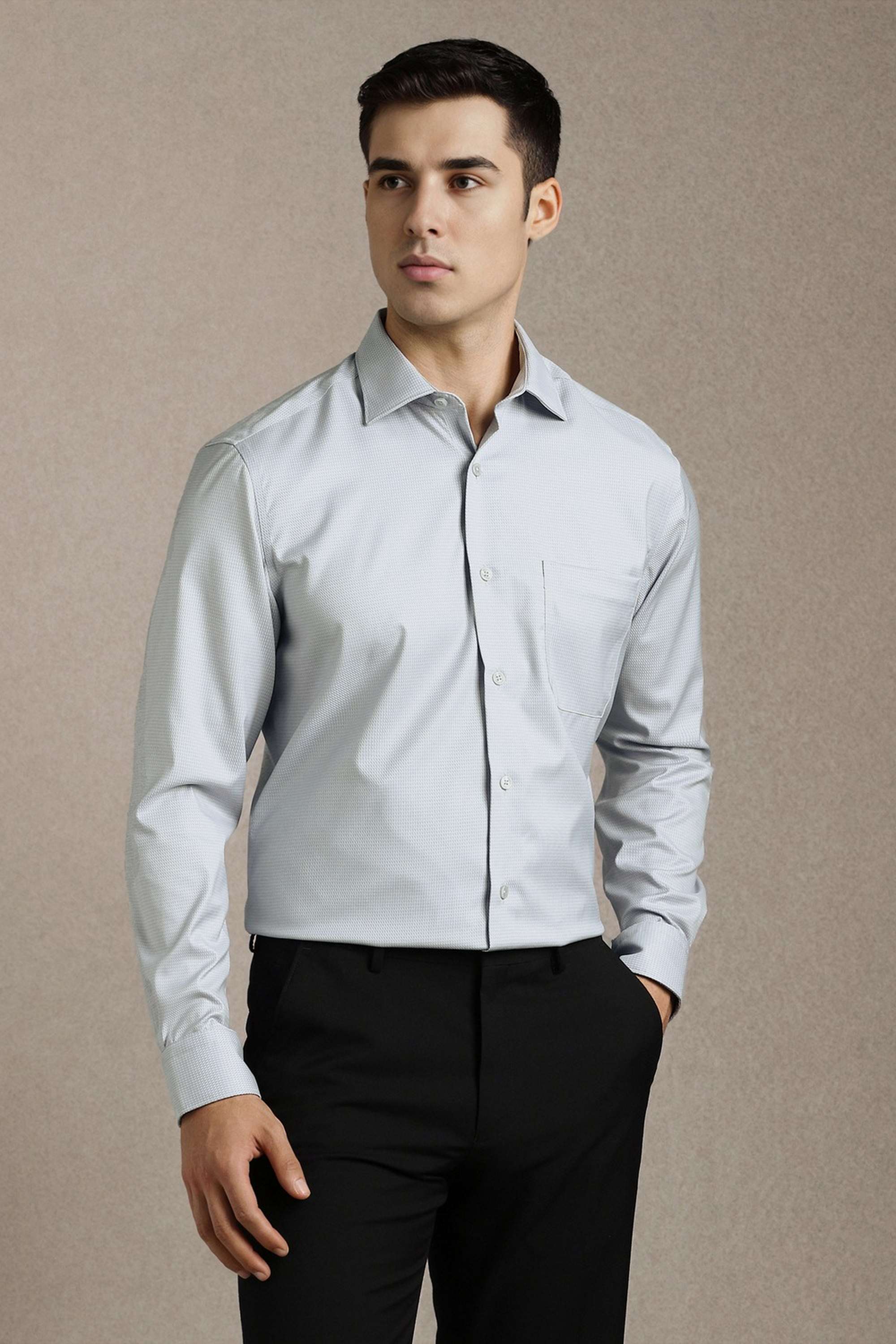 Textured-Cotton-Blend-Regular-Fit-Men-s-Formal-Shirt