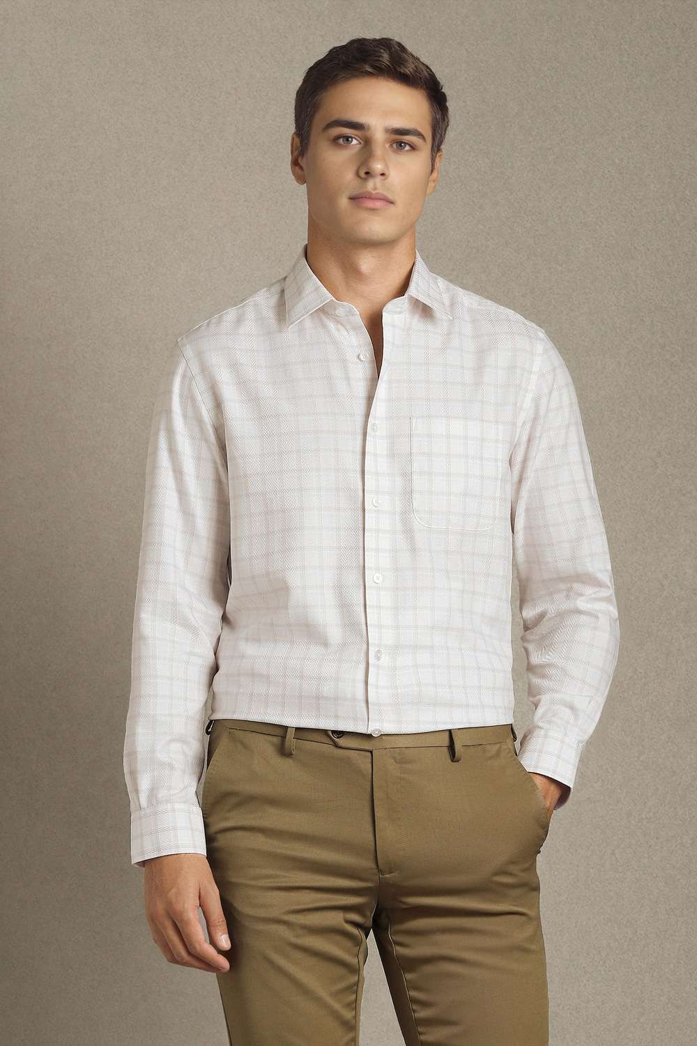 Checks-Cotton-Regular-Fit-Men-s-Formal-Shirt