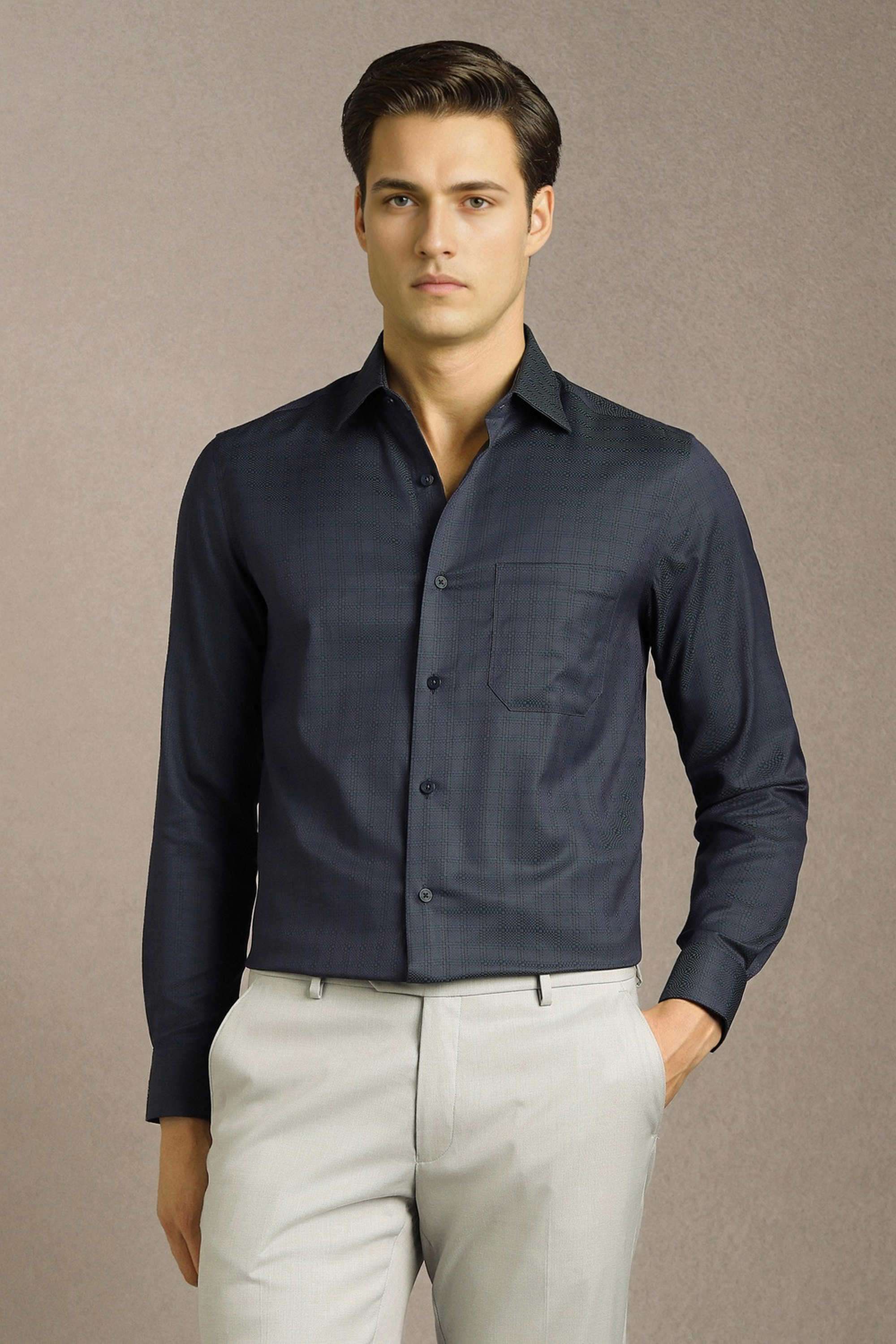 Checks-Cotton-Regular-Fit-Men-s-Formal-Shirt