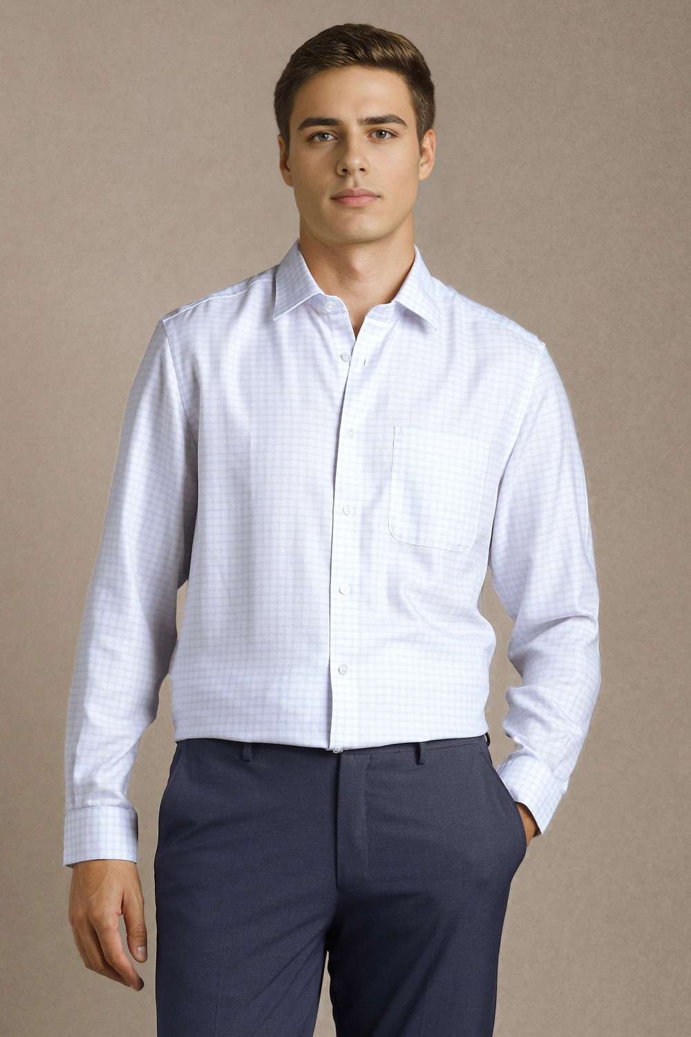 Checks-Cotton-Regular-Fit-Men-s-Formal-Shirt