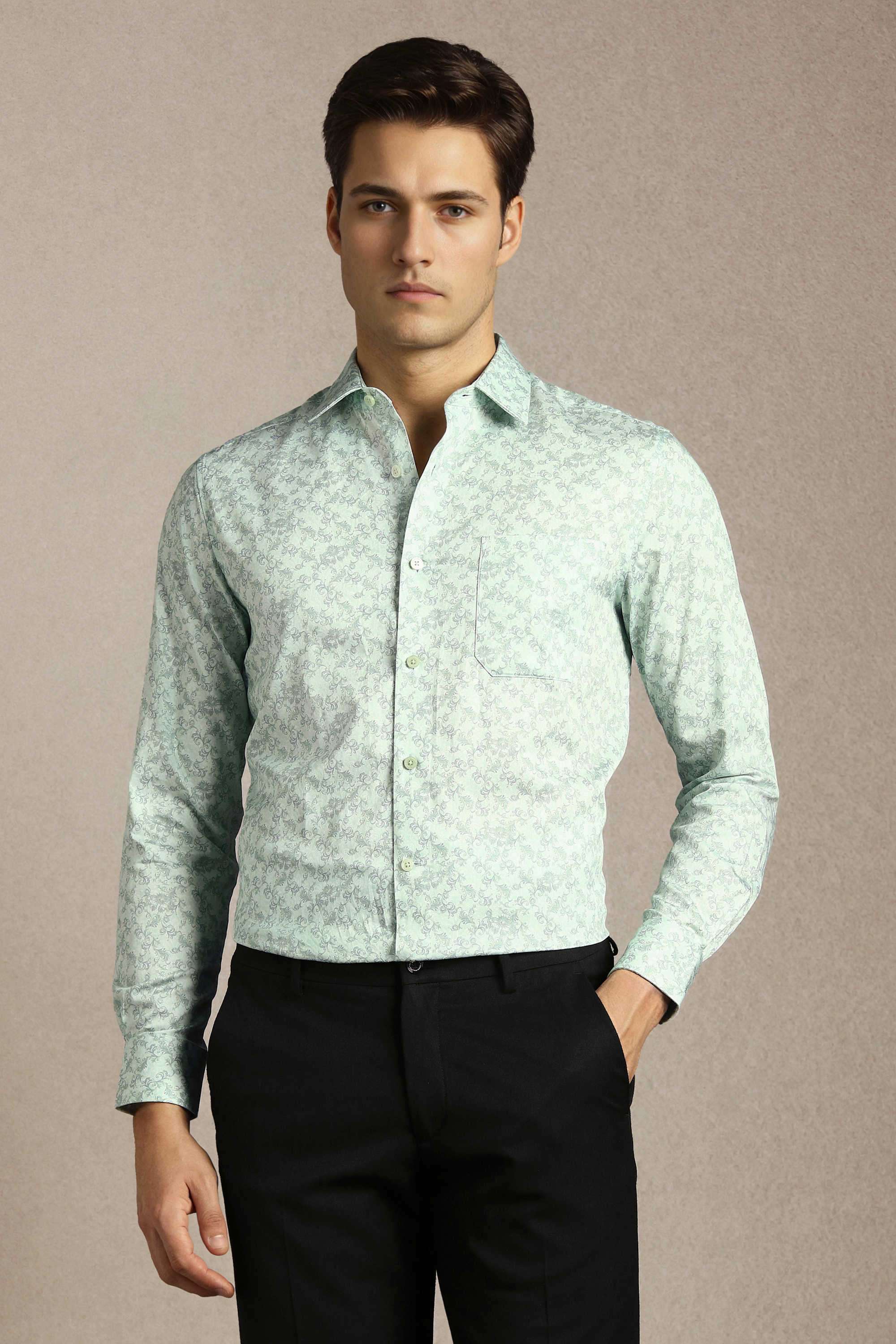 Printed-Cotton-Regular-Fit-Men-Formal-Wear-Shirt