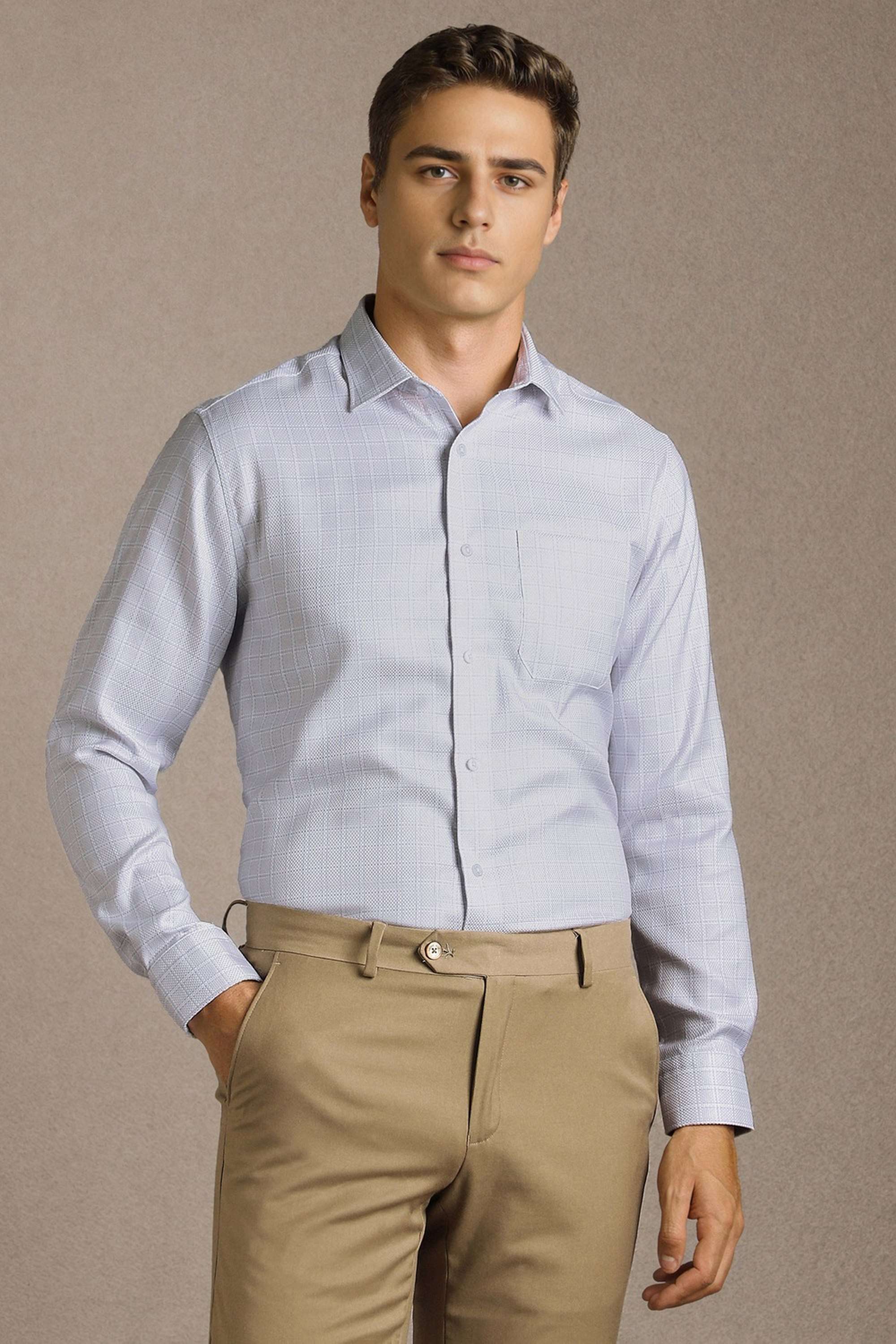Checks-Cotton-Regular-Fit-Men-s-Formal-Shirt