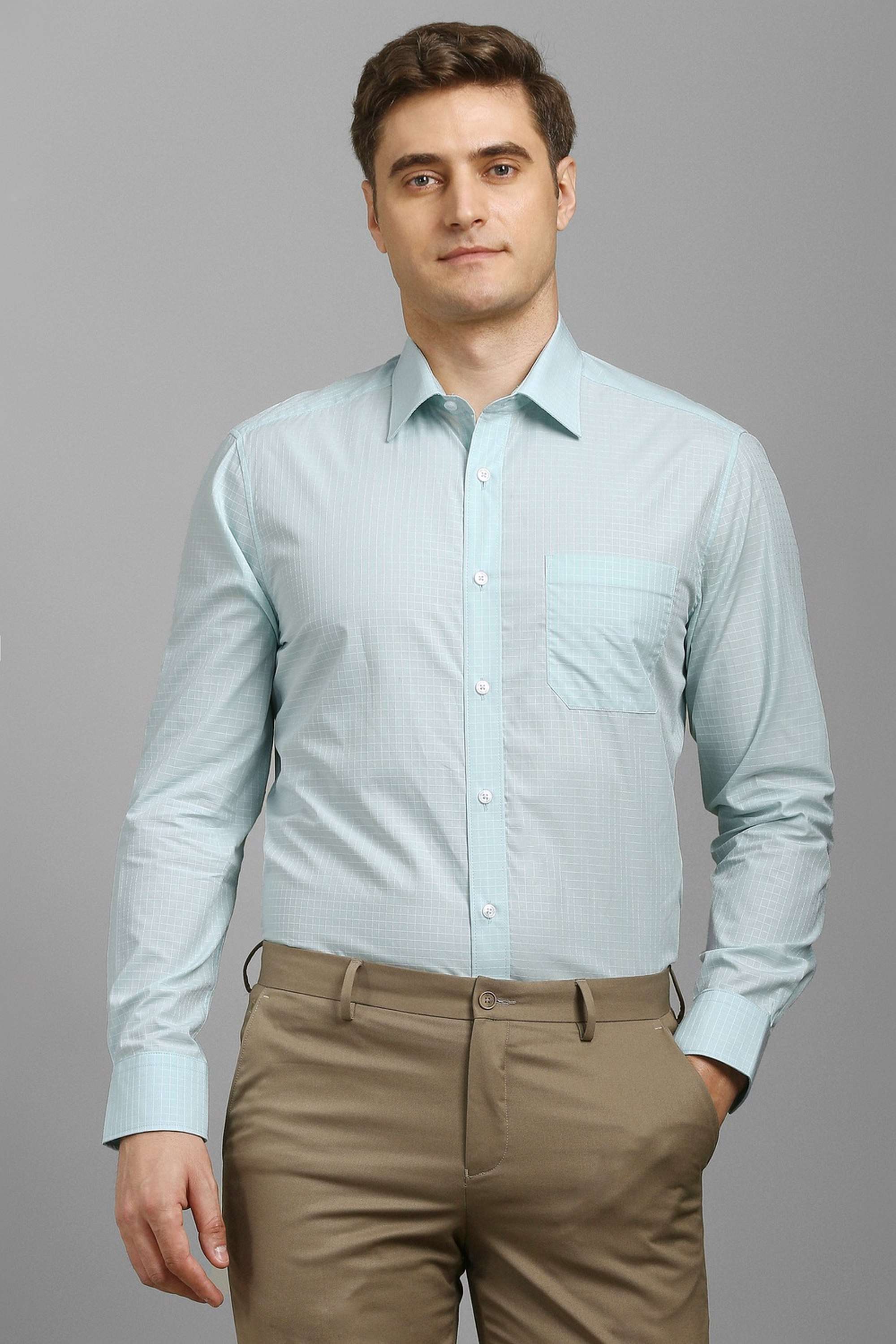 Checks-Cotton-Men-Formal-Wear-Shirt