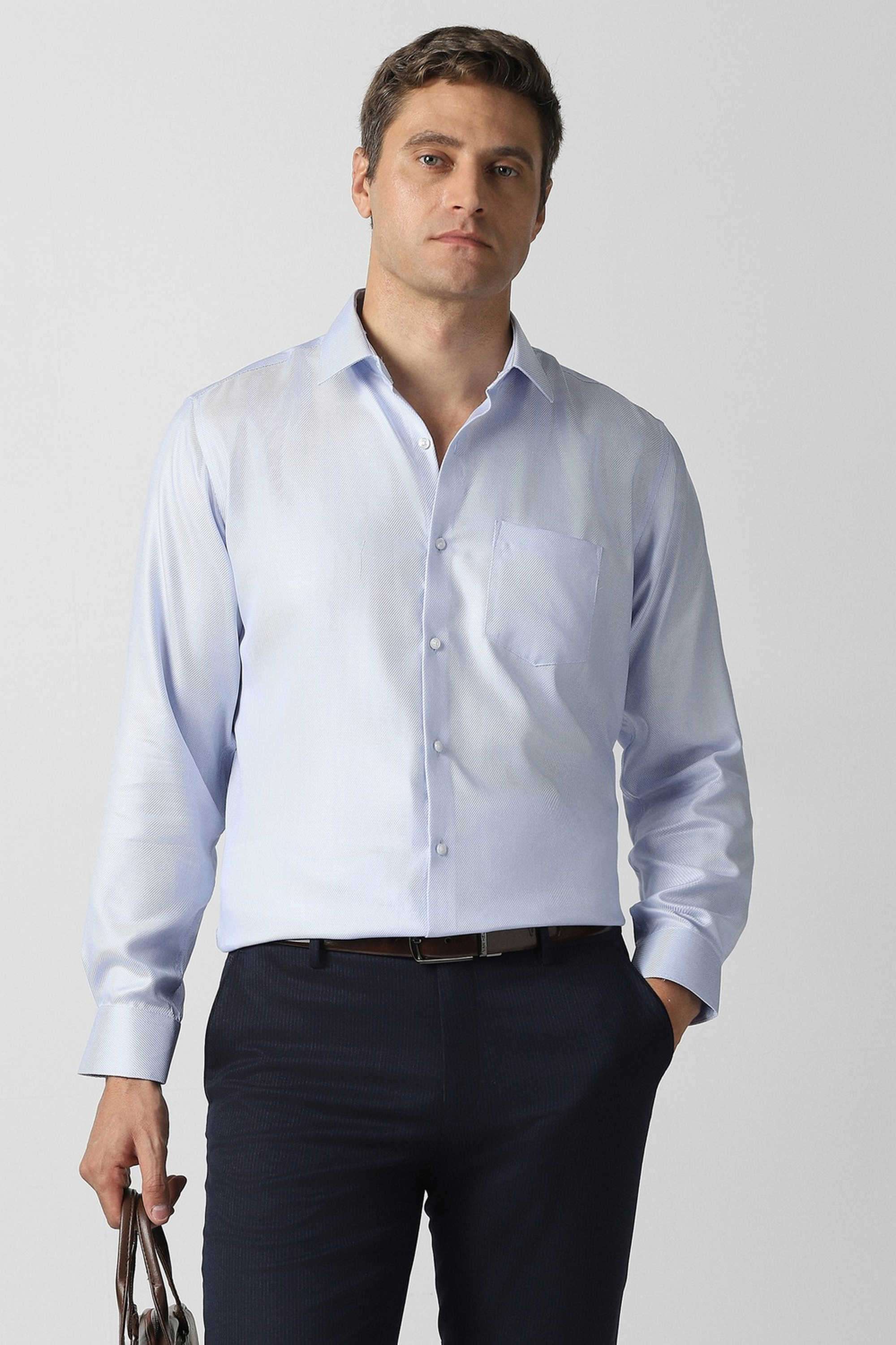 Textured-Cotton-Regular-Fit-Men-Formal-Shirt