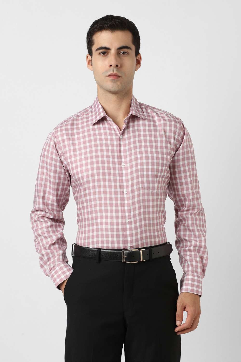 Checks-Cotton-Regular-Fit-Men-s-Formal-Wear-Shirt