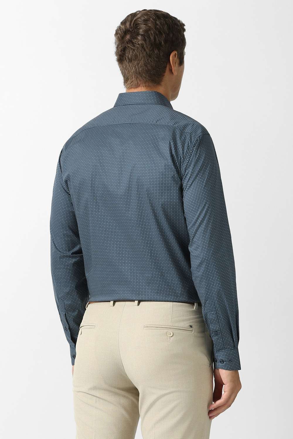 Printed-Cotton-Blend-Regular-Fit-Men-s-Formal-Wear-Shirt