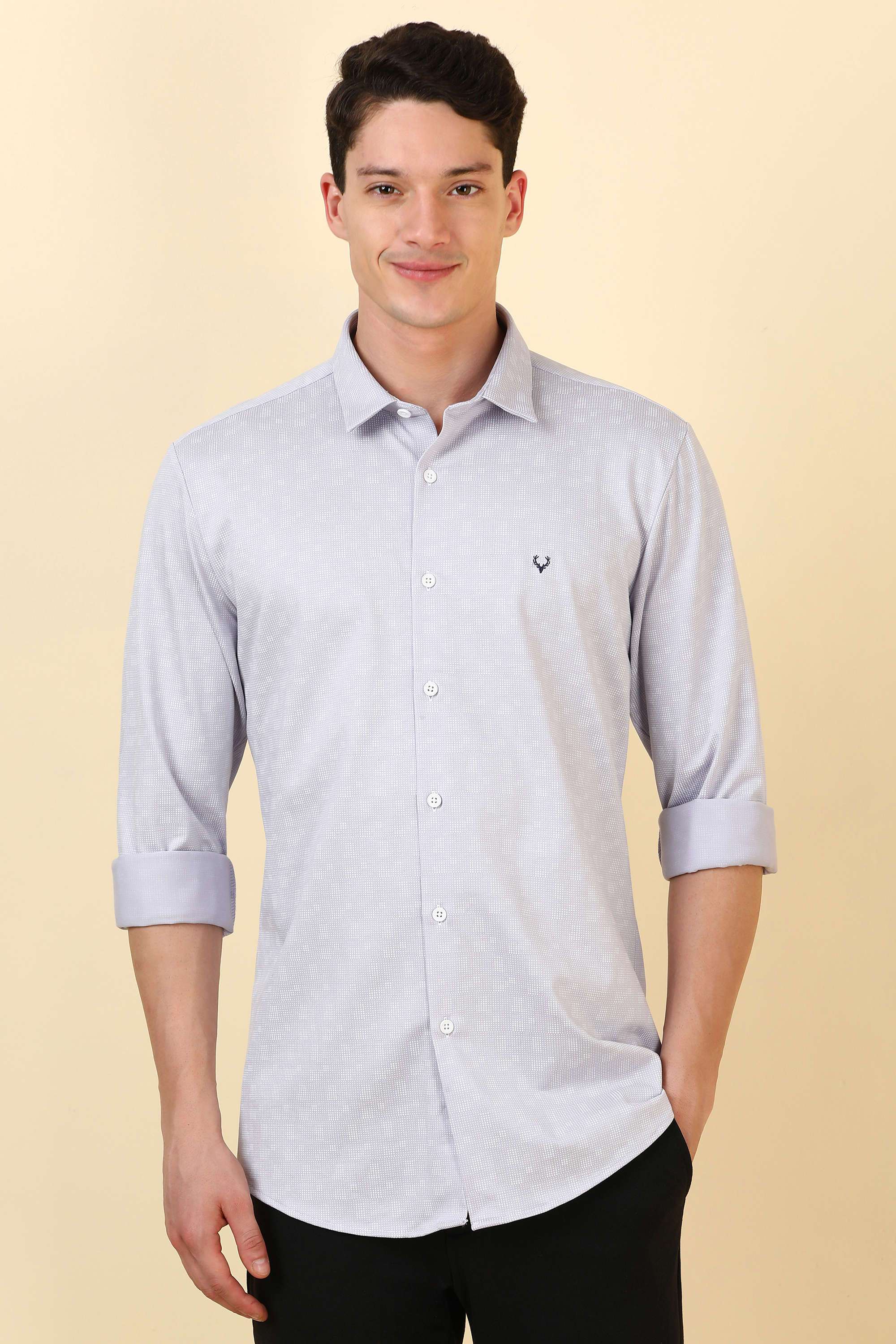 Printed-Cotton-Slim-Fit-Men-Formal-Wear-Shirt