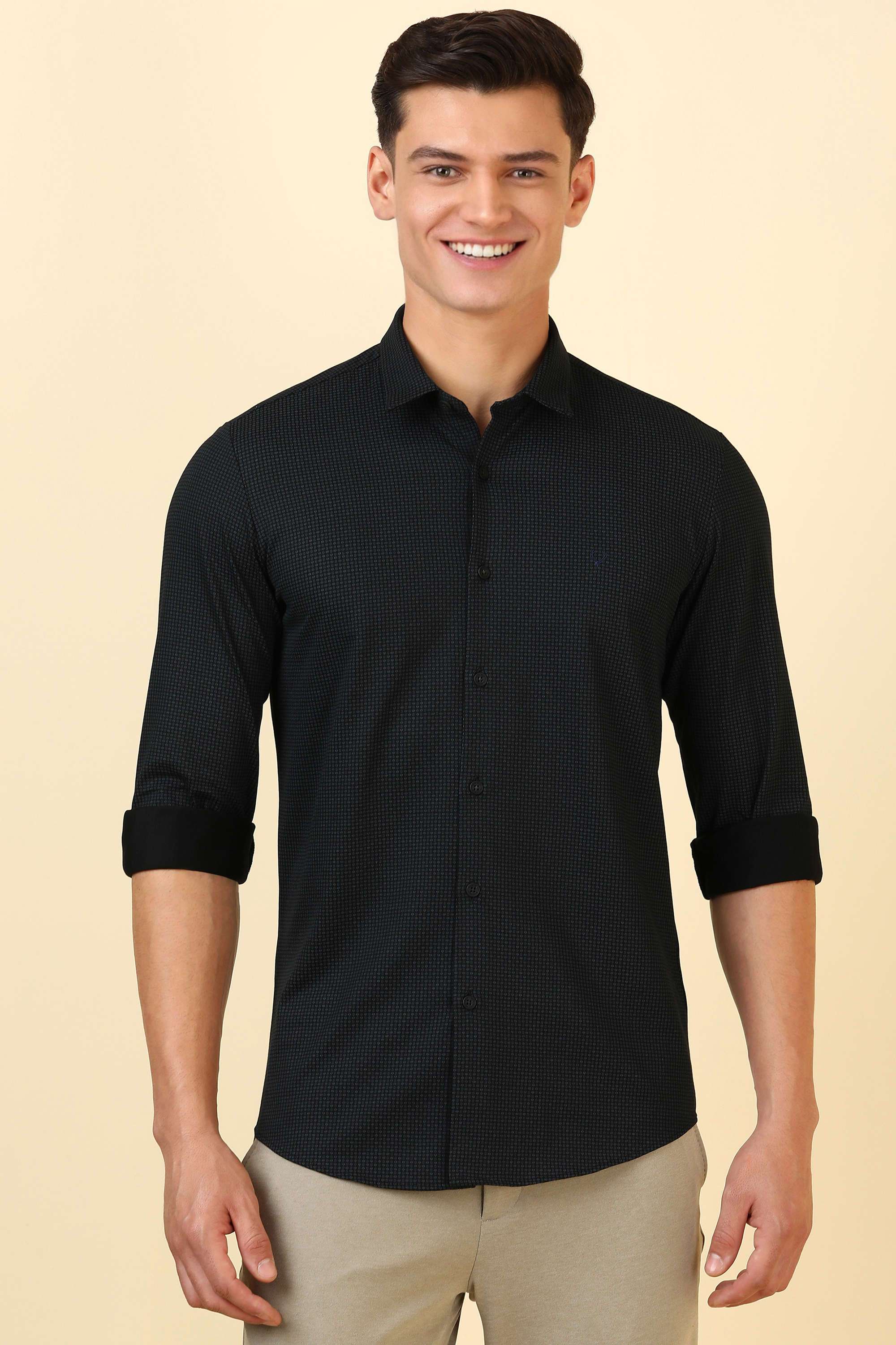 Printed-Cotton-Slim-Fit-Men-Formal-Wear-Shirt