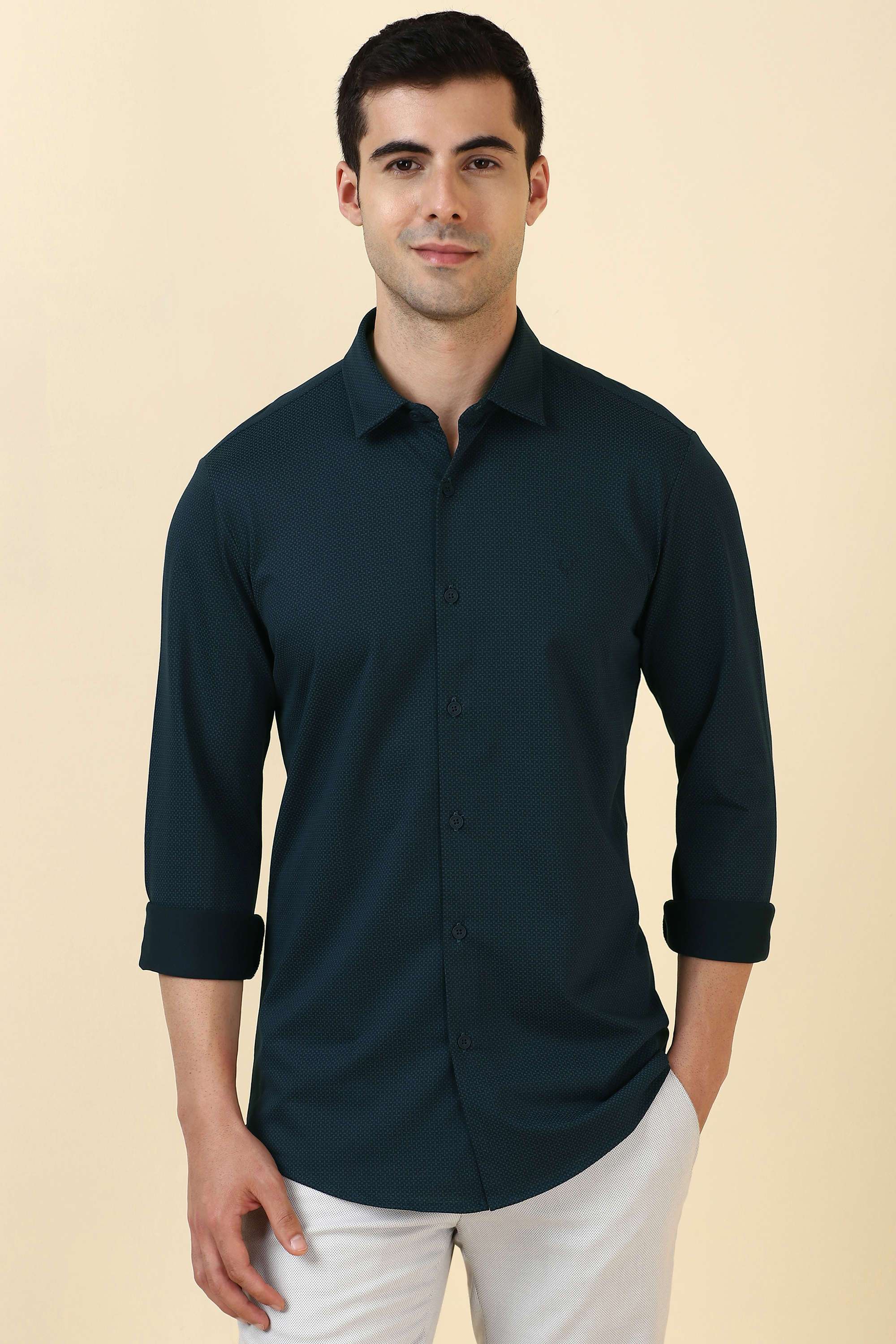 Printed-Cotton-Slim-Fit-Men-Formal-Wear-Shirt