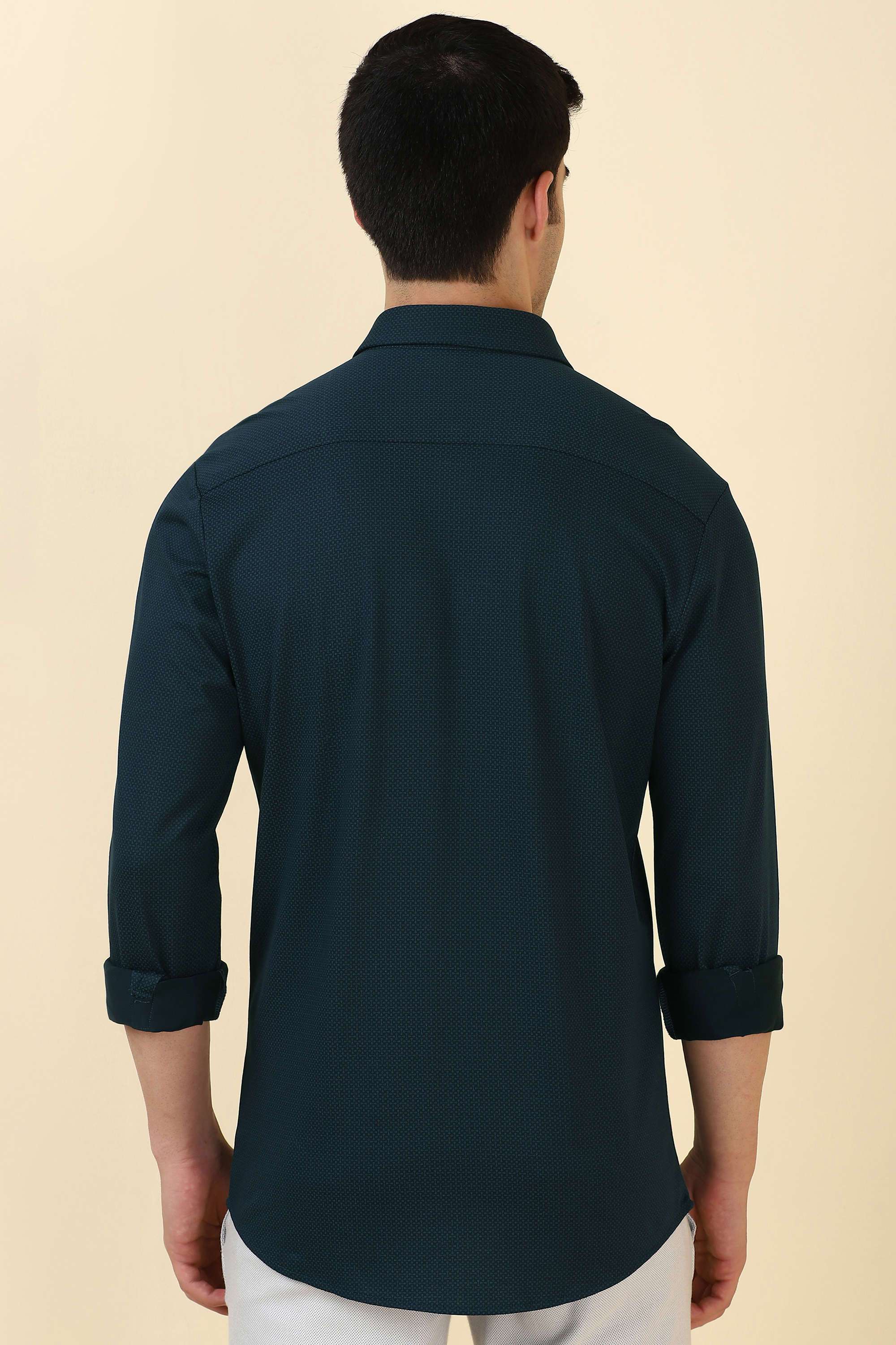 Printed-Cotton-Slim-Fit-Men-Formal-Wear-Shirt