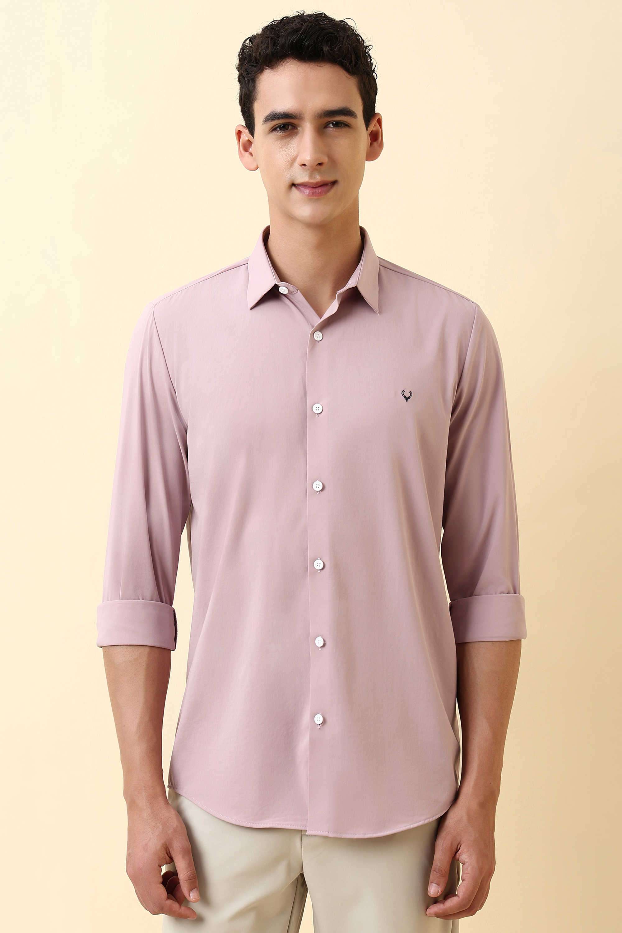 Solid-Blended-Fabric-Regular-Fit-Men-s-Formal-Shirt