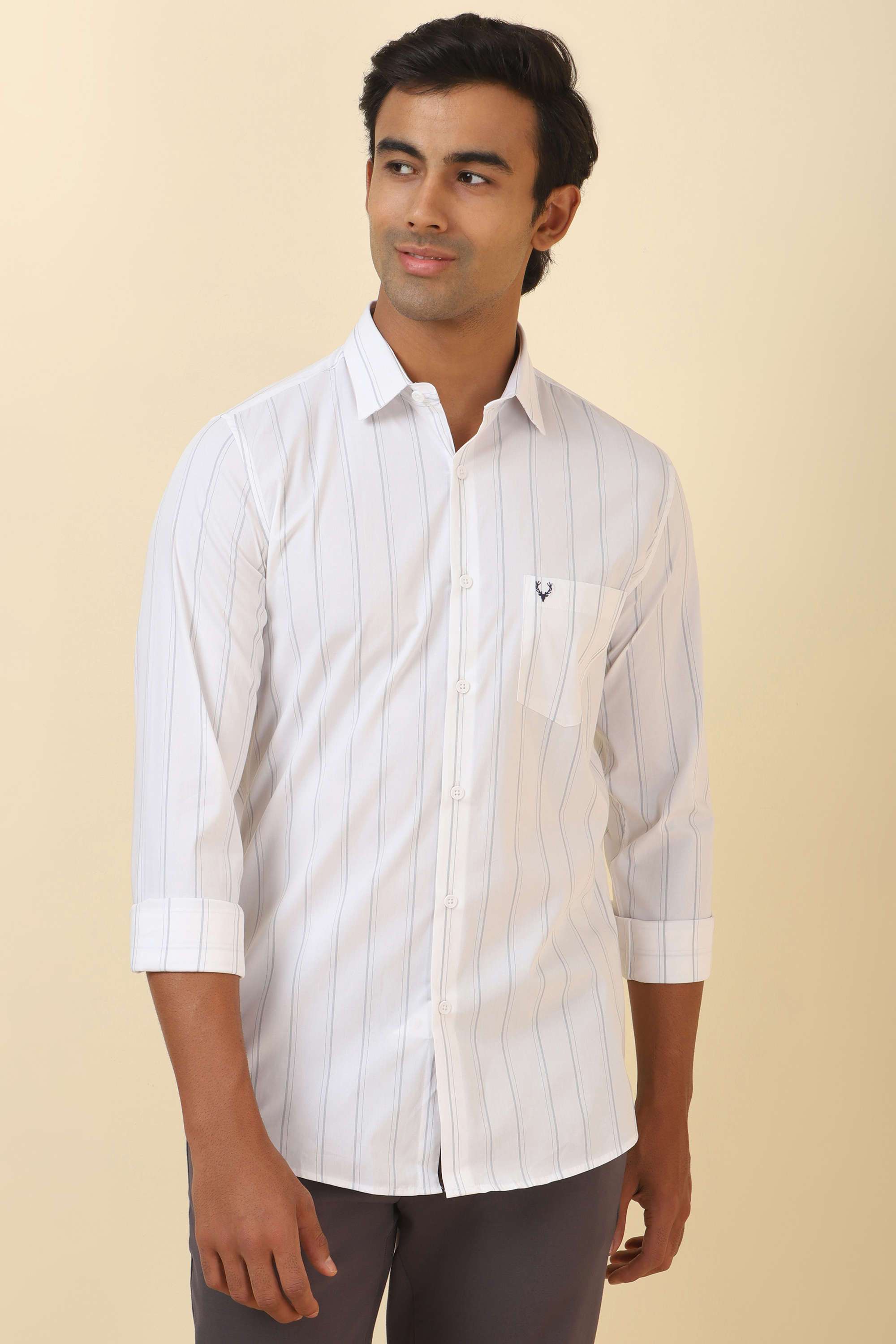 Stripes-Cotton-Blend-Regular-Fit-Men-Formal-Wear-Shirt