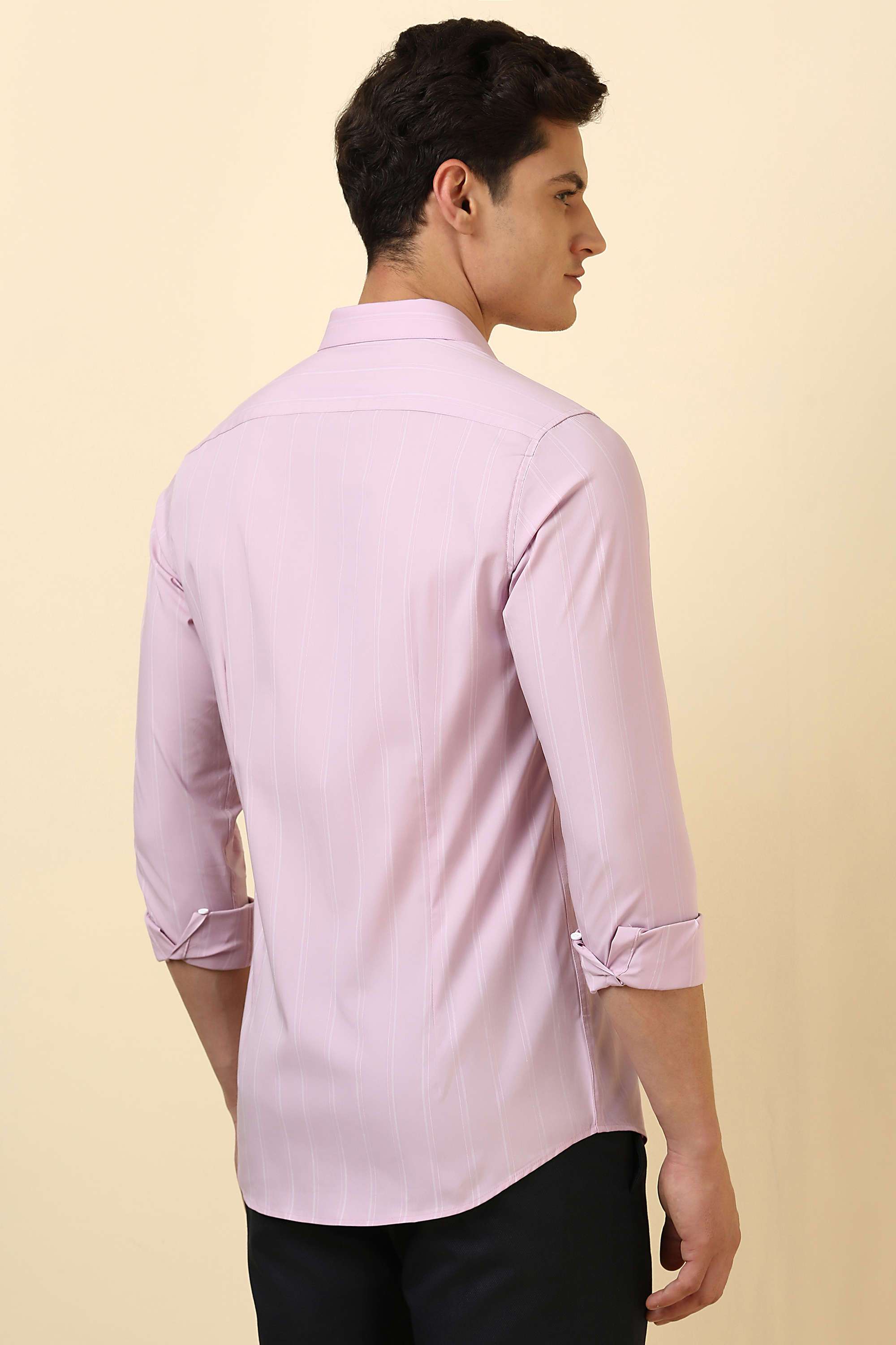 Stripes-Cotton-Blend-Regular-Fit-Men-Formal-Wear-Shirt