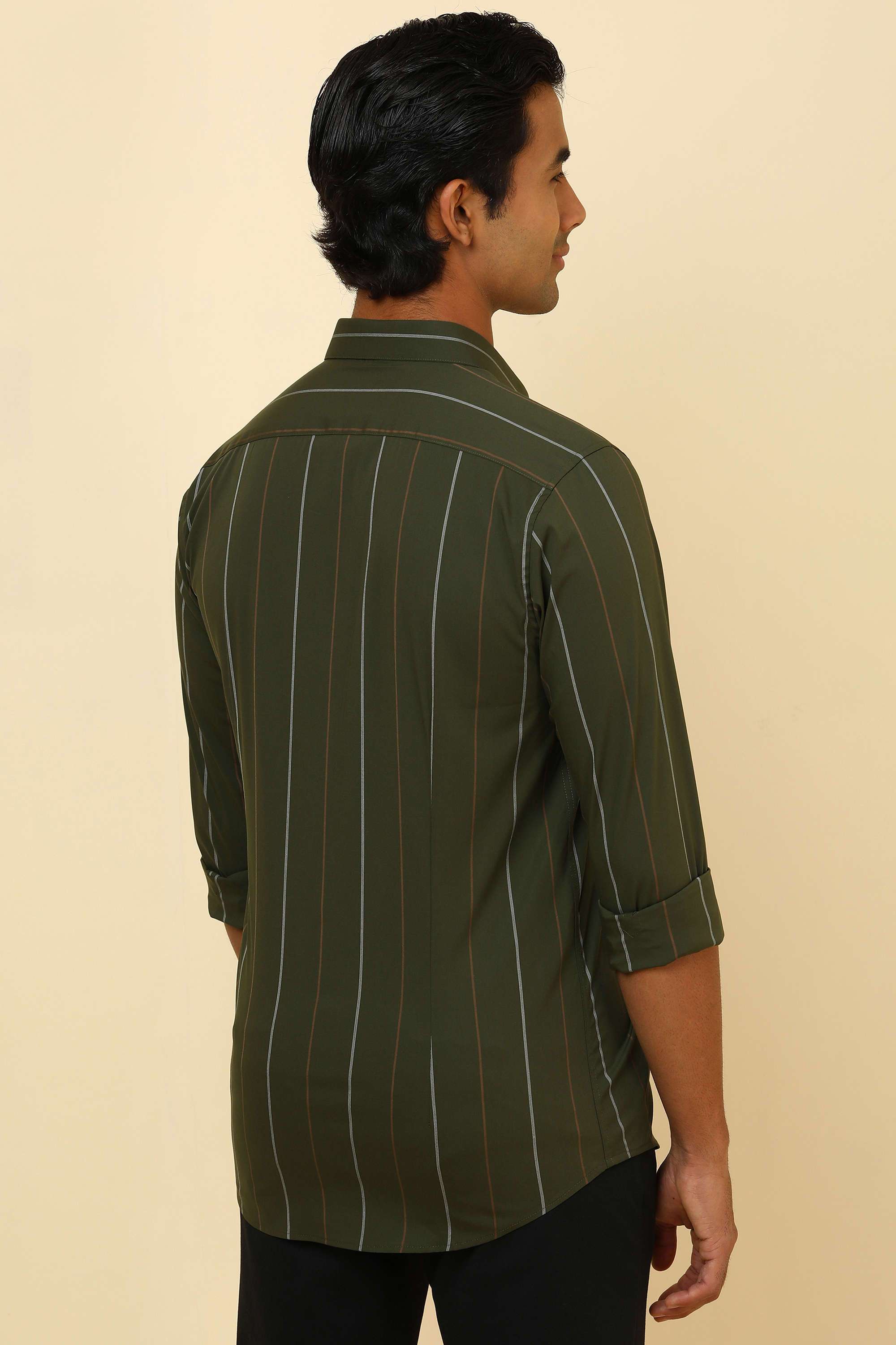 Stripes-Cotton-Blend-Regular-Fit-Men-Formal-Wear-Shirt