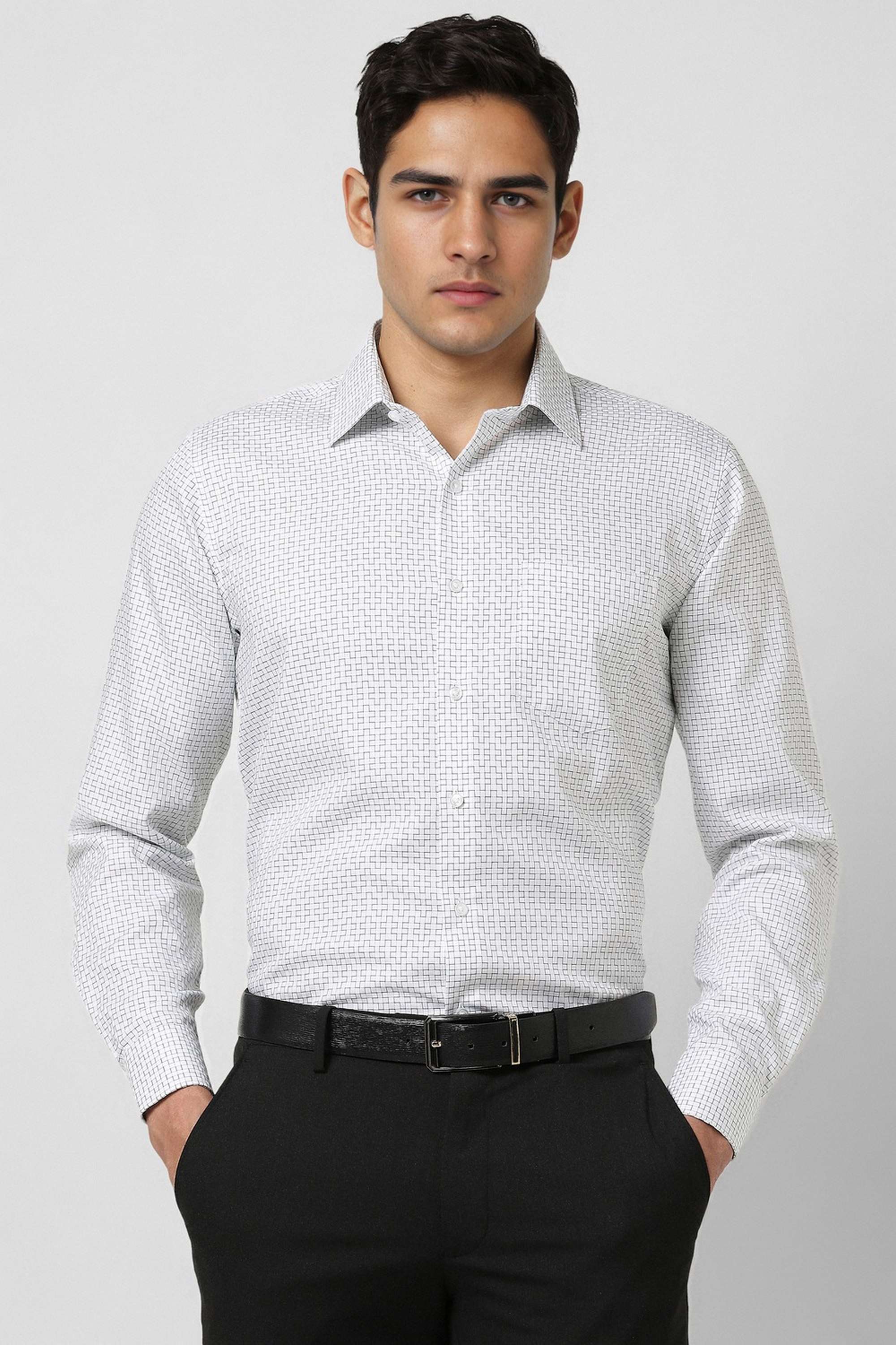 Checks-Collared-Cotton-Men-Formal-Wear-Shirt