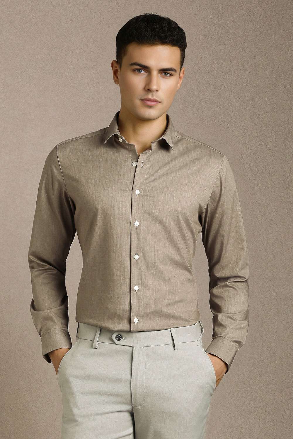 Solid-Polyester-Viscose-Slim-Fit-Men-s-Formal-Shirt