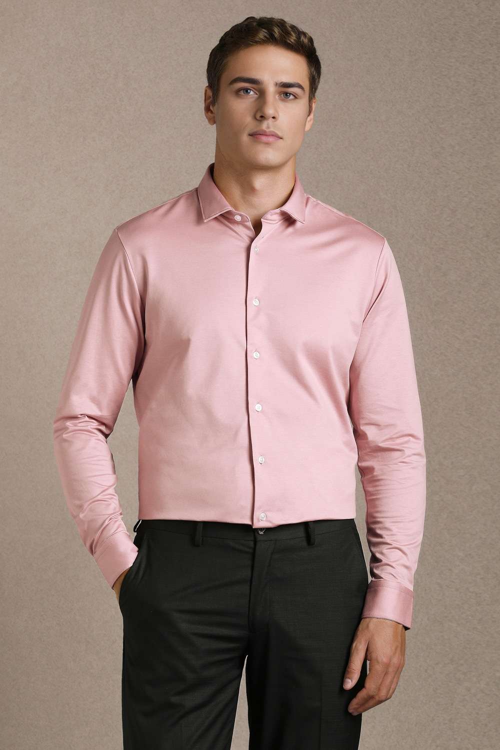 Solid-Cotton-Slim-Fit-Men-s-Formal-Shirt