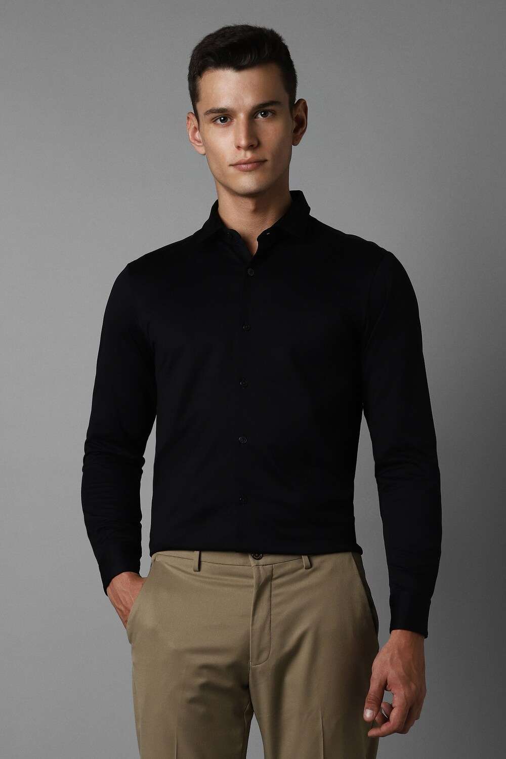 Solid-Cotton-Slim-Fit-Men-s-Formal-Shirt