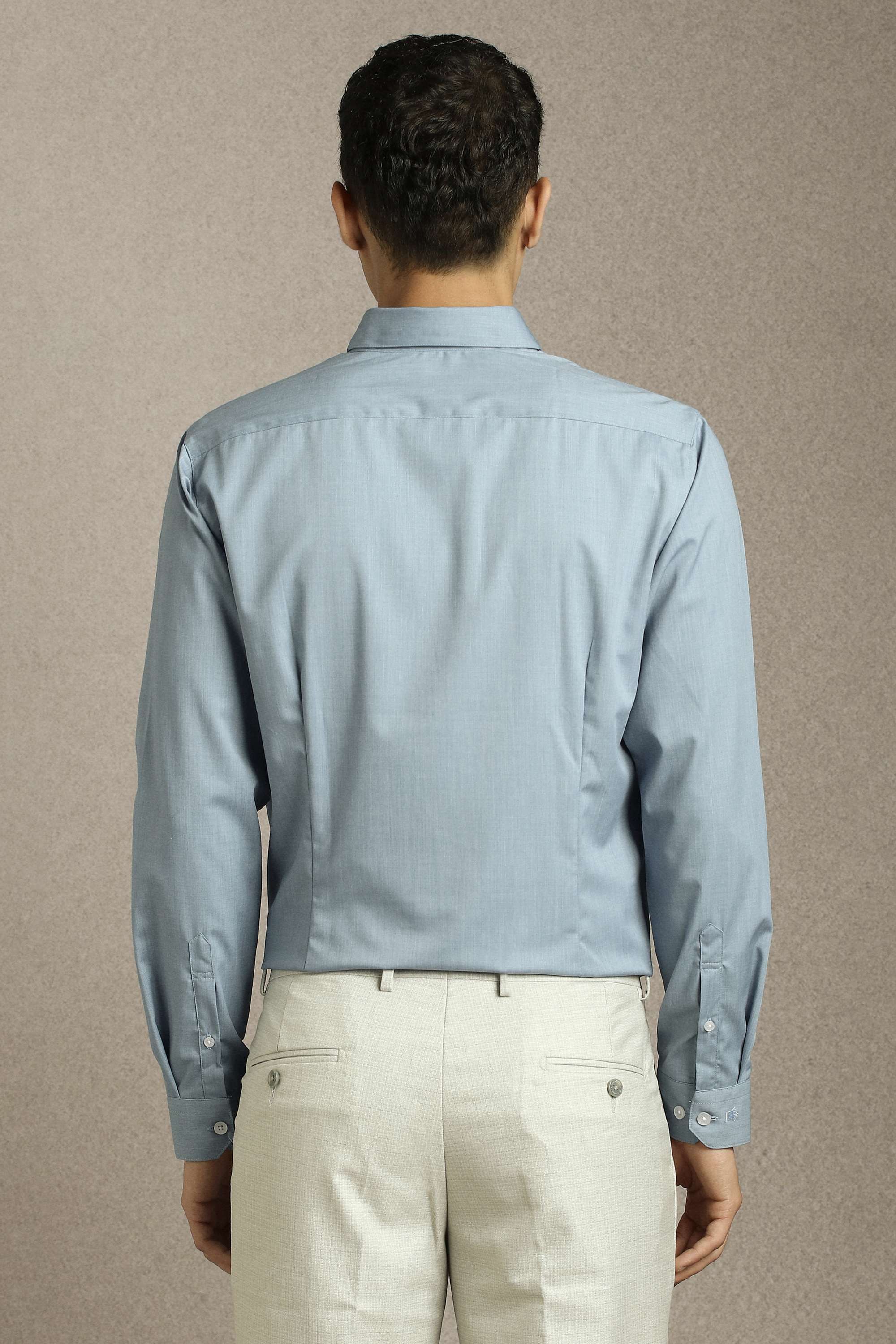 Solid-Polyester-Viscose-Slim-Fit-Men-s-Formal-Shirt