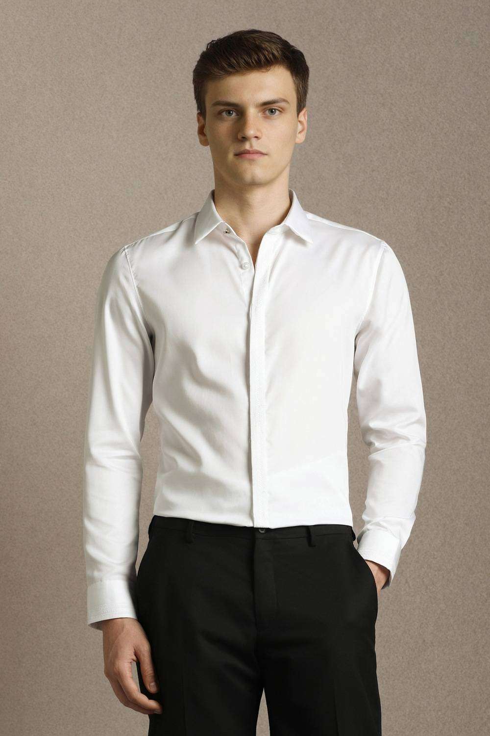 Solid-Cotton-Slim-Fit-Men-s-Shirt