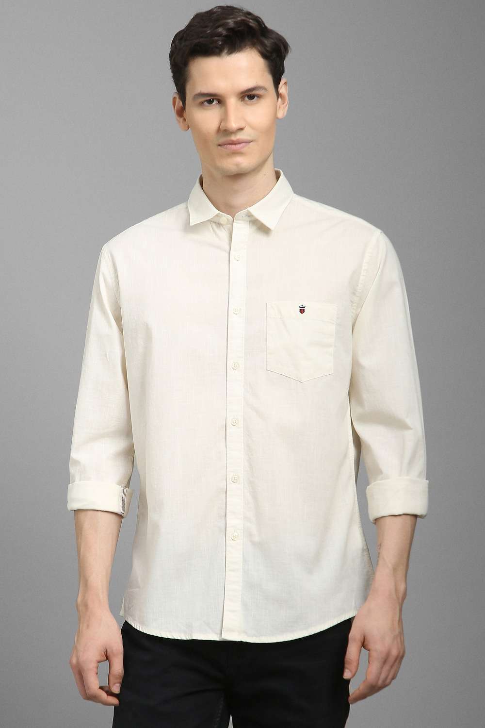 Solid-Cotton-Slim-Fit-Men-s-Casual-Shirt